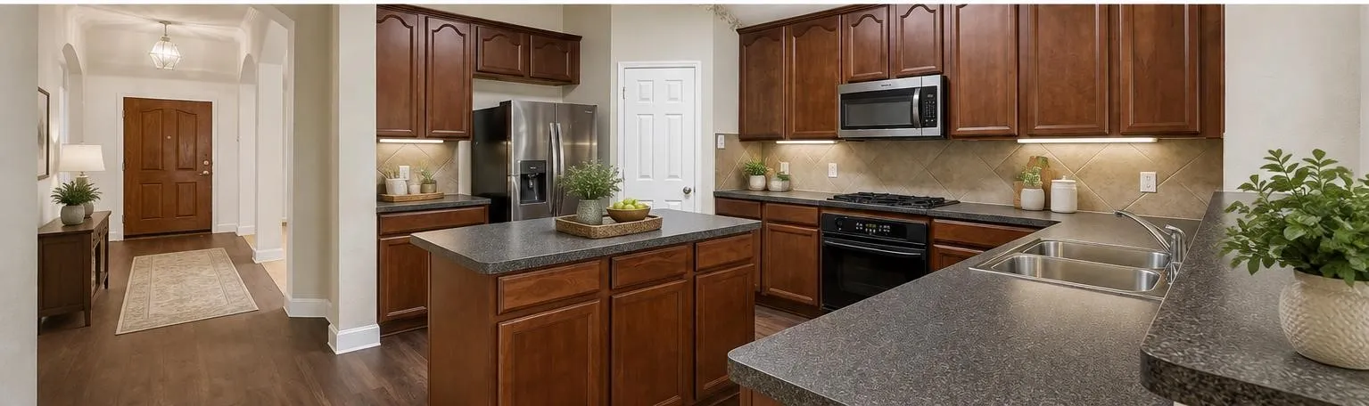 virtually staged kitchen