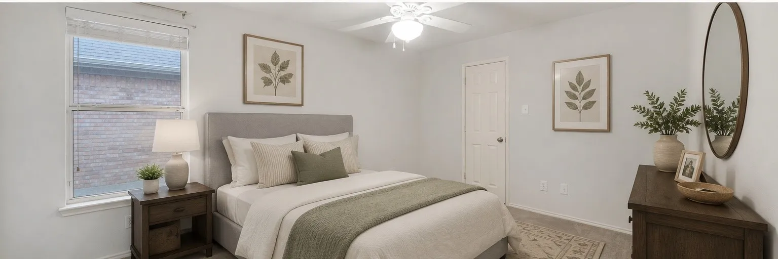 virtually staged secondary bedroom