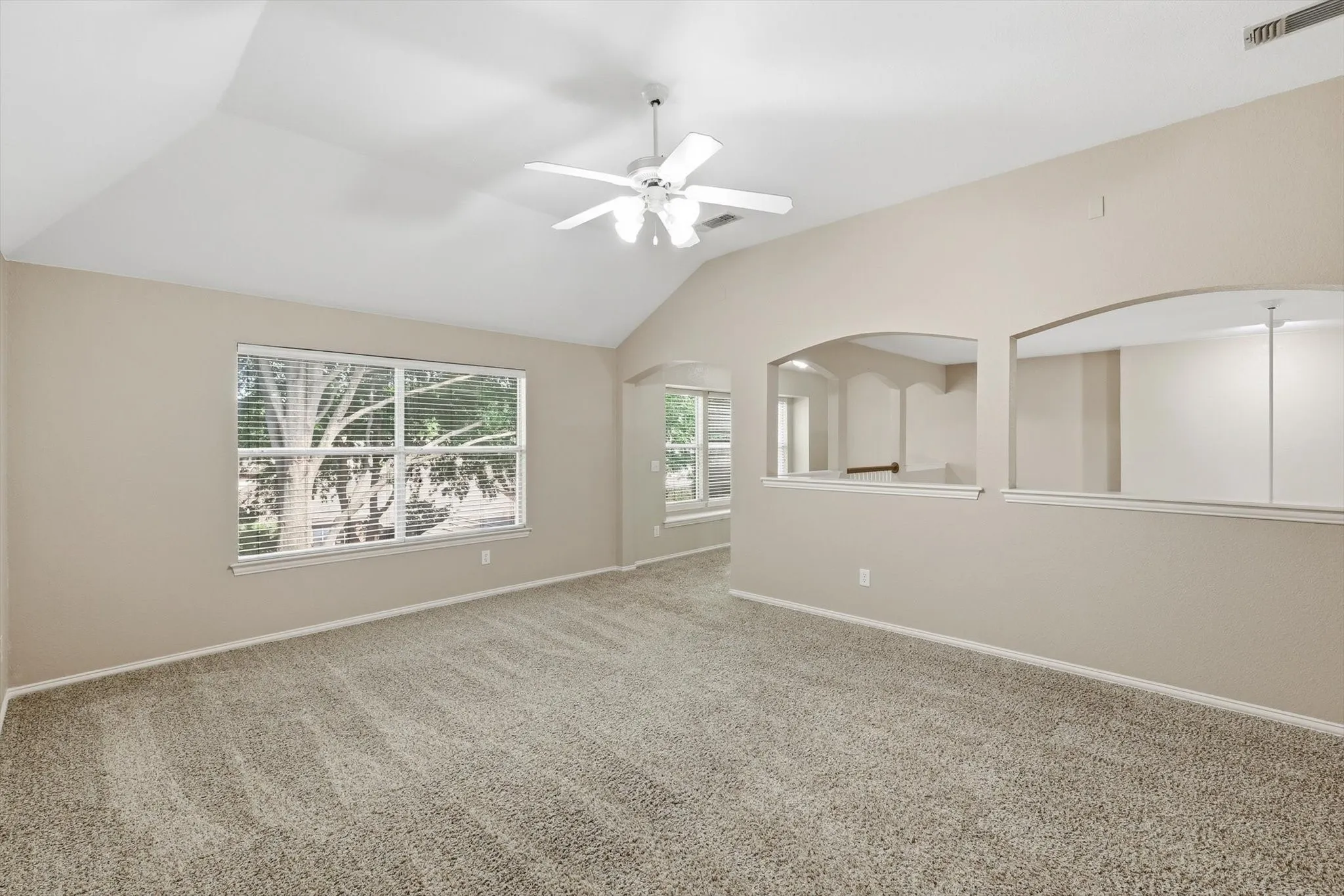 Spacious family or game room connected to the special extra space that could be used as children library
