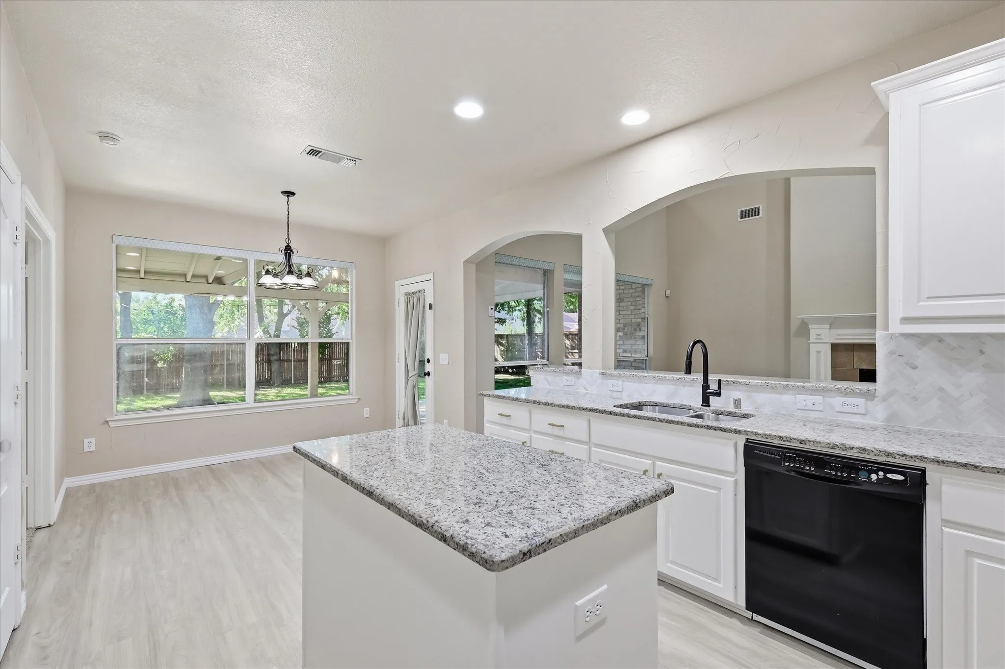 Aug 2026 updates: Brand new designers' hair bone backsplash, luxury vinyl flooring, cabinets painted, new hardware