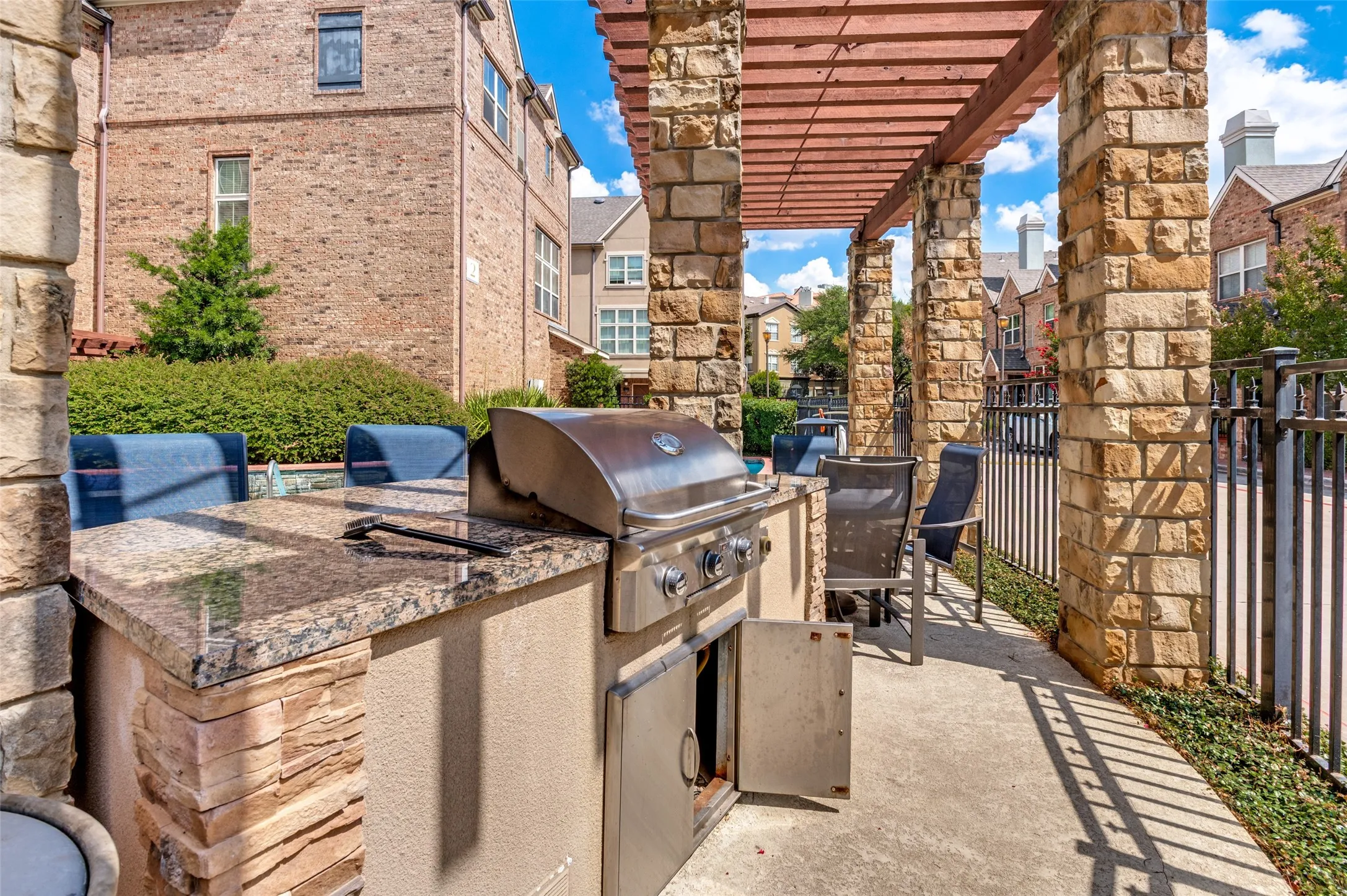 Grilling area by the pool