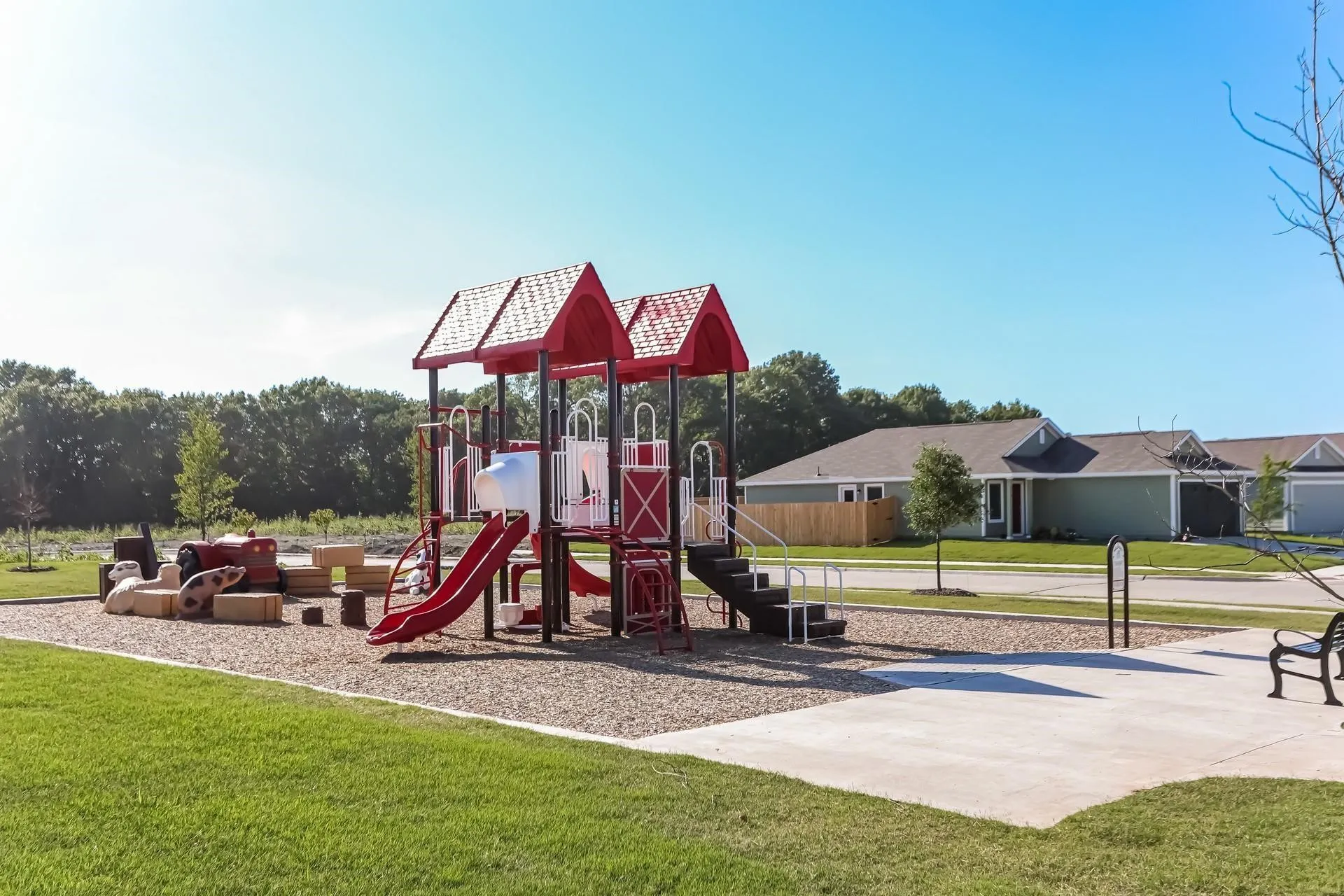 View of play area with a yard
