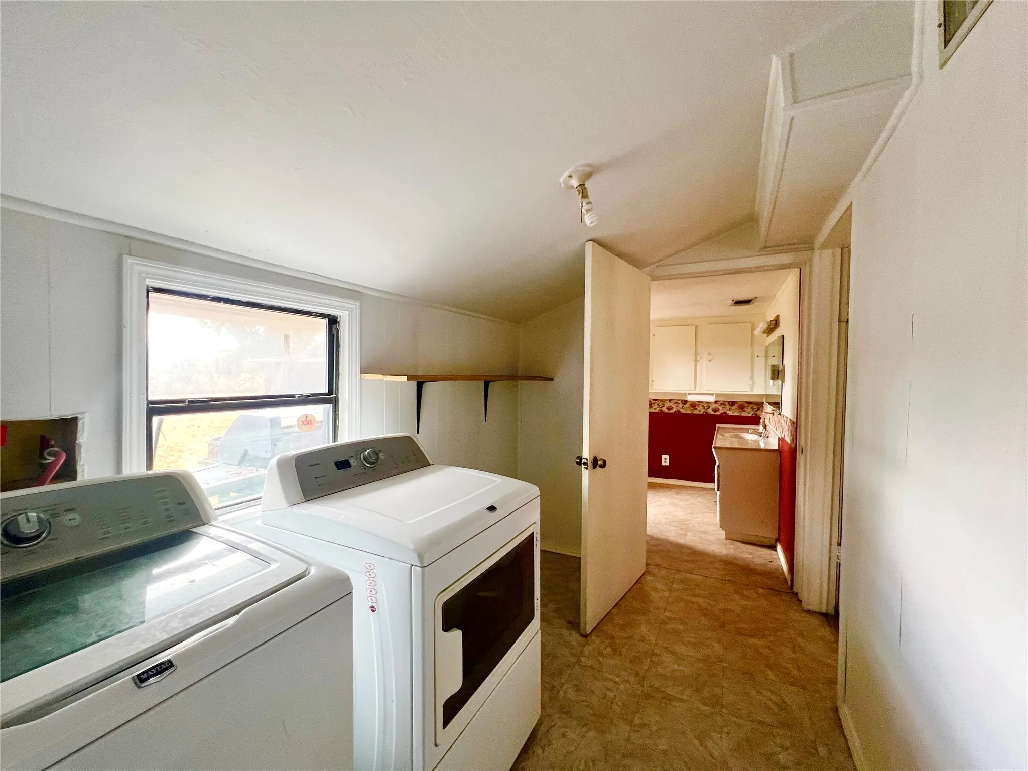 Exterior door to the laundry and mud room.