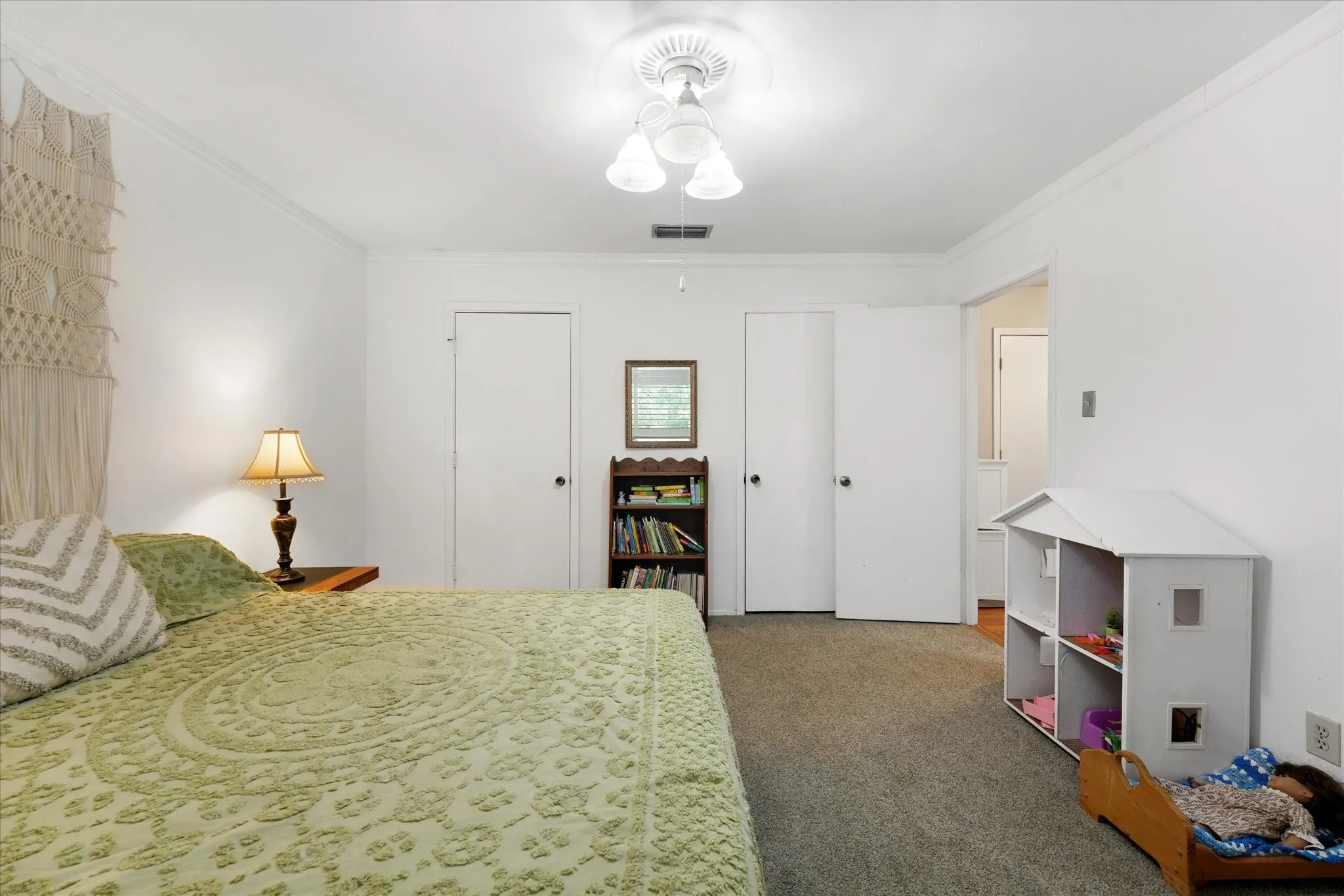 2nd bedroom to right of stairs