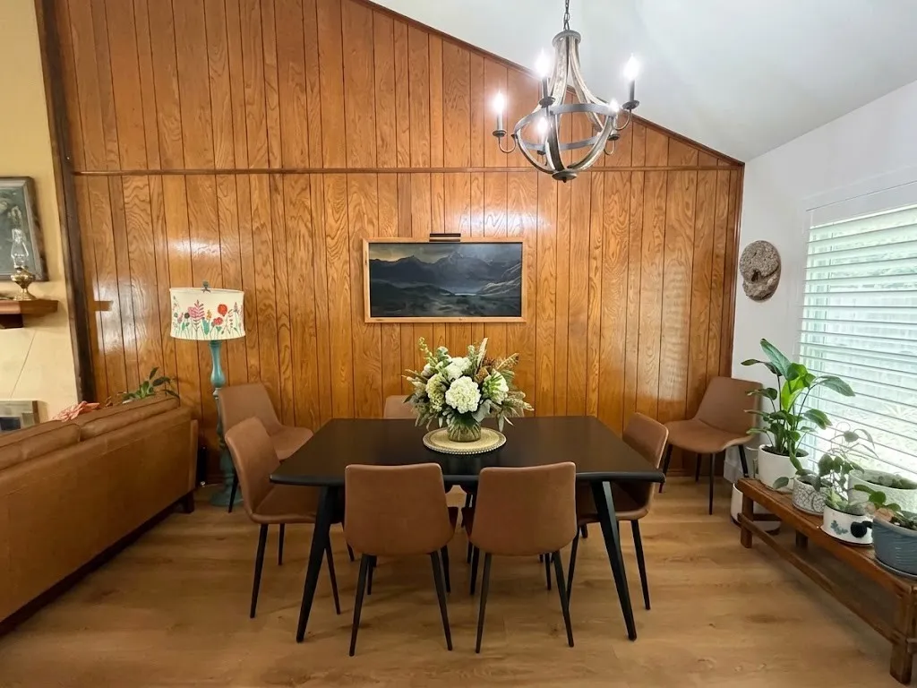 Primary dinning area is open to living room. This area has a lot of character!