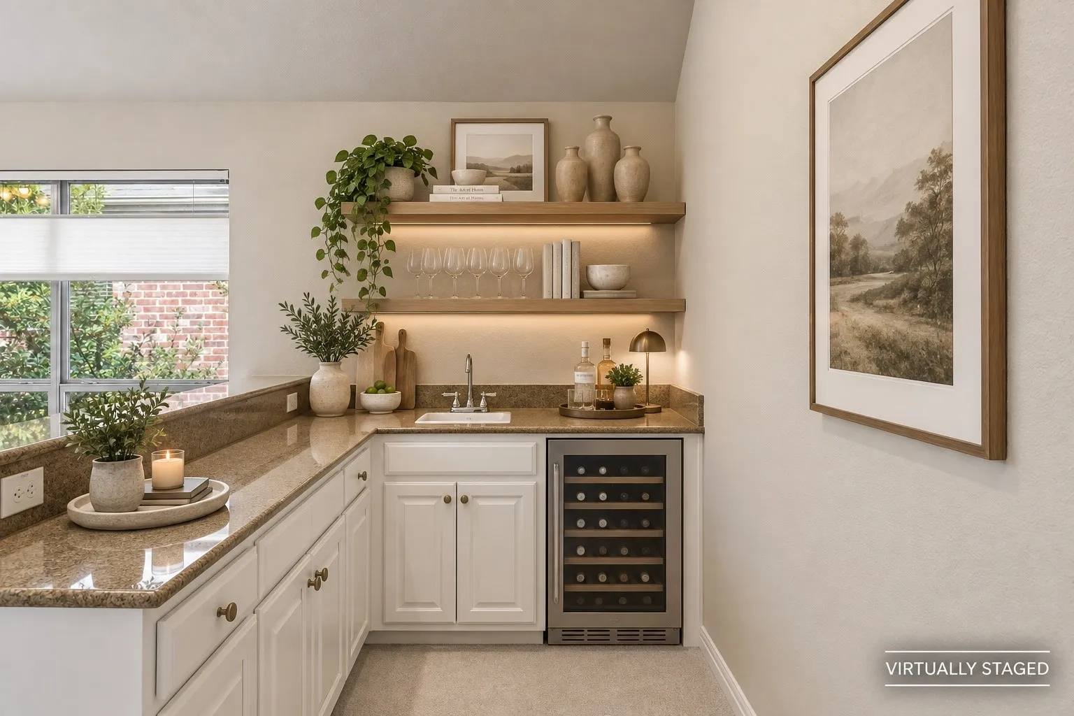 Virtually Staged Wet Bar