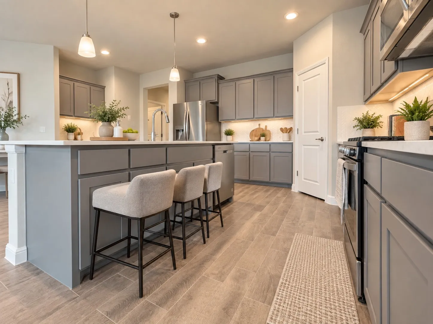 Lots of kitchen cabinets