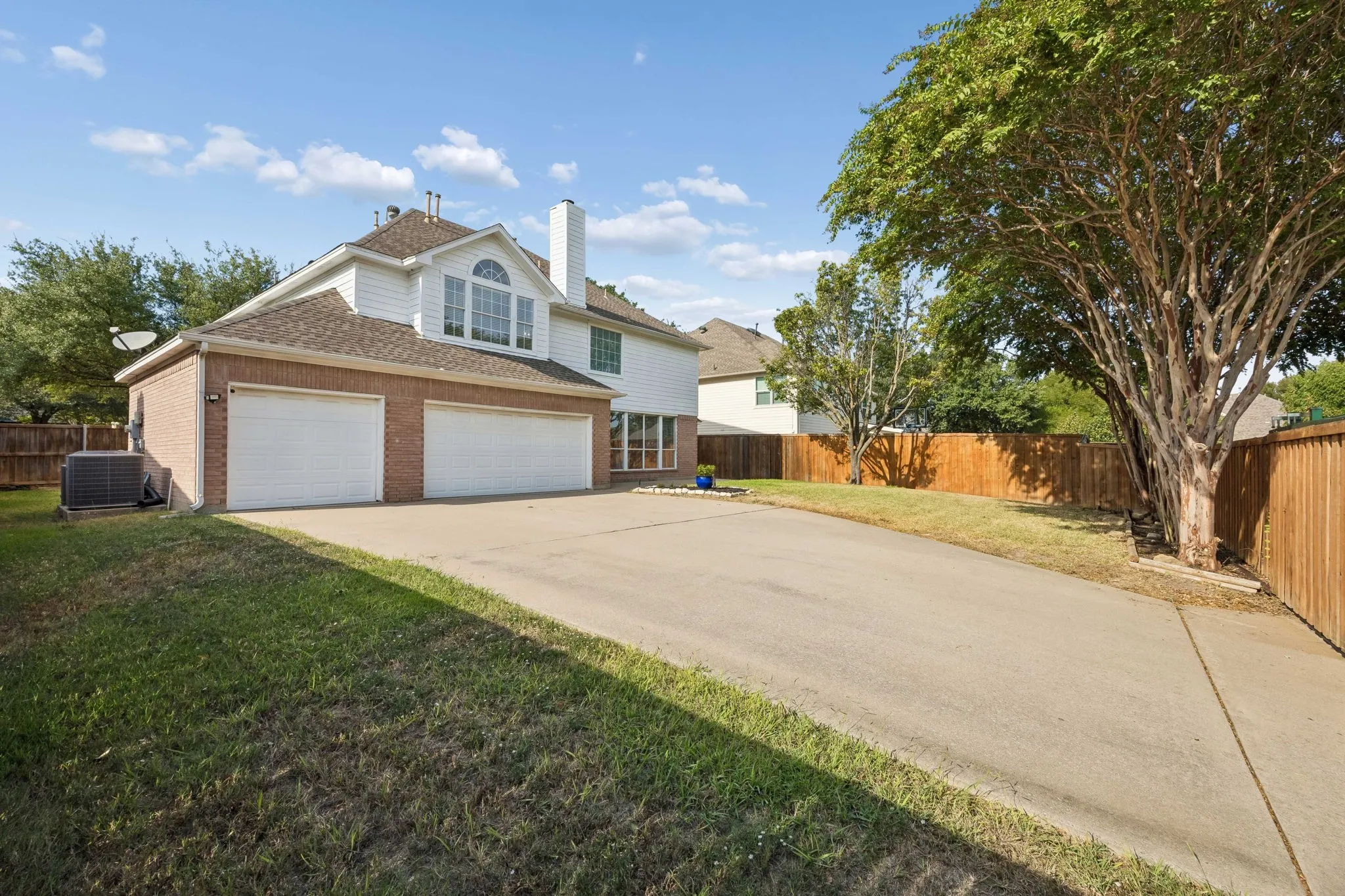 3-car garage and enclosed driveway