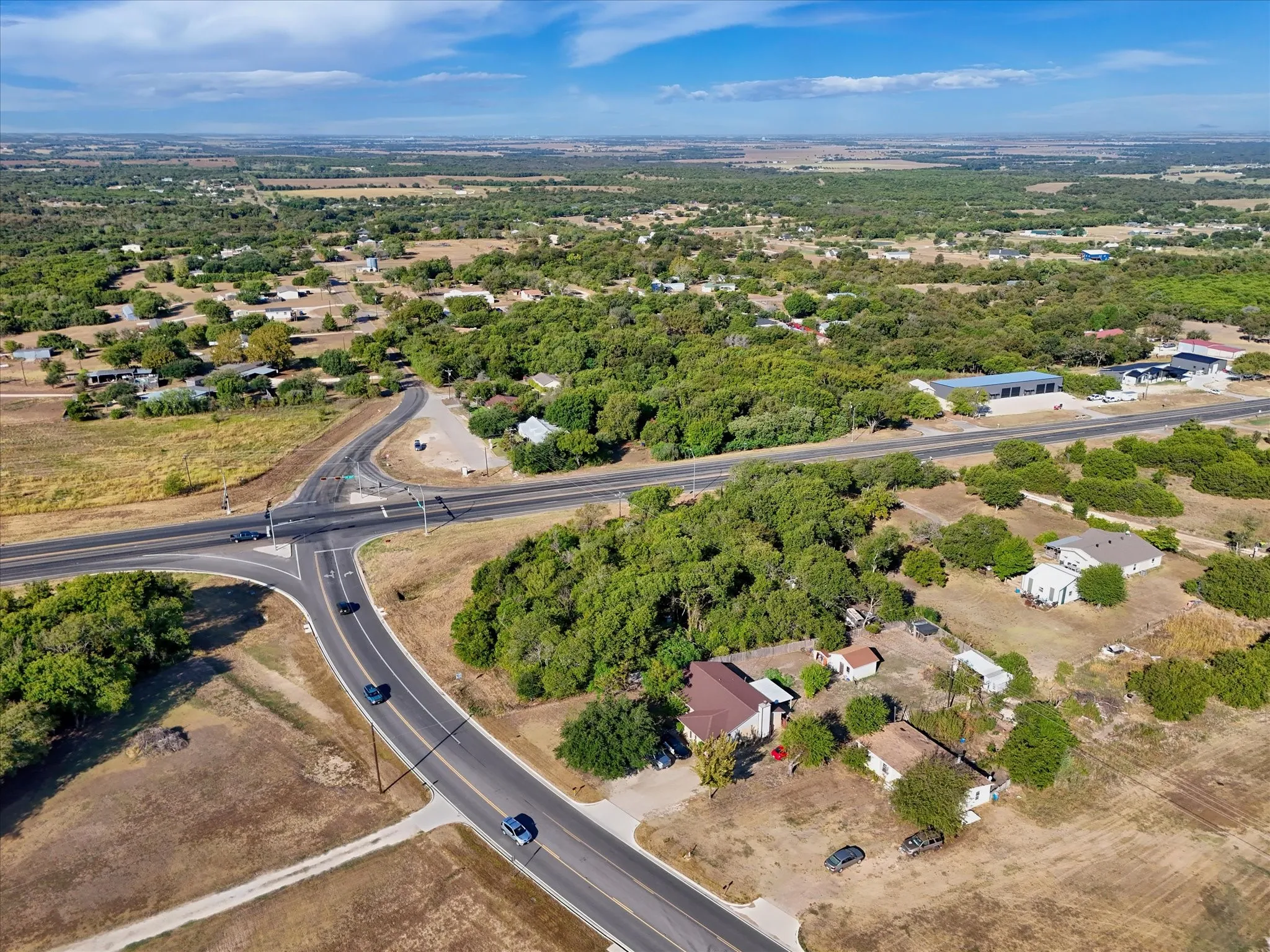 Expansive rural landscape with a clear, open sky