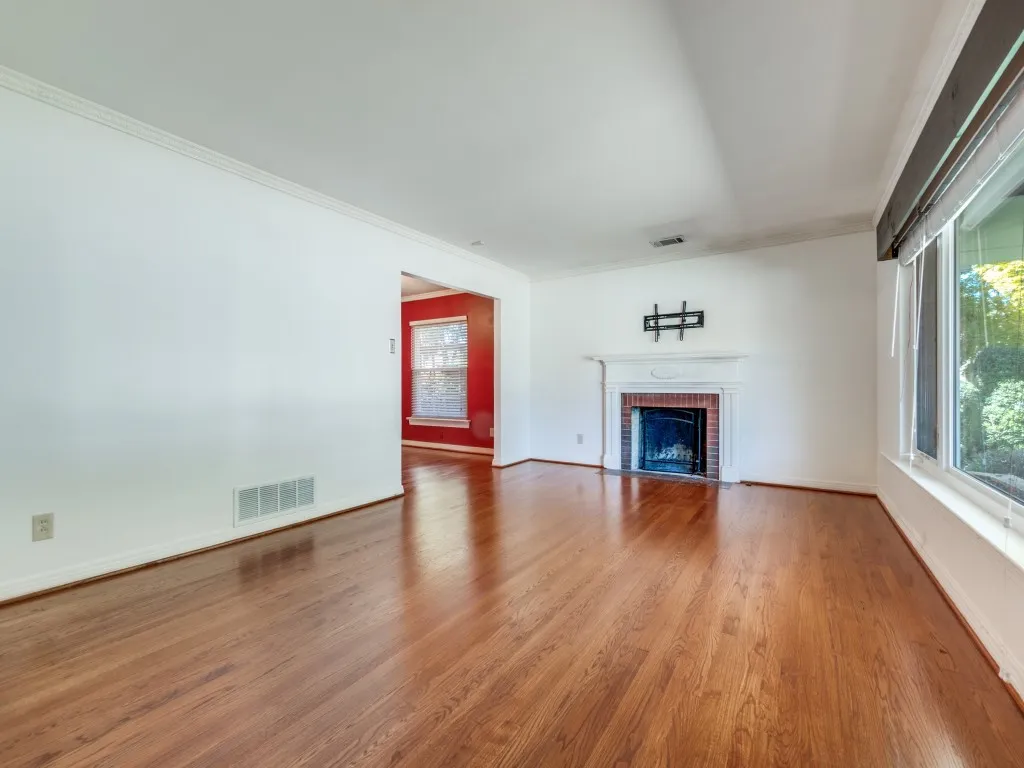 Newly refinished wood floors
