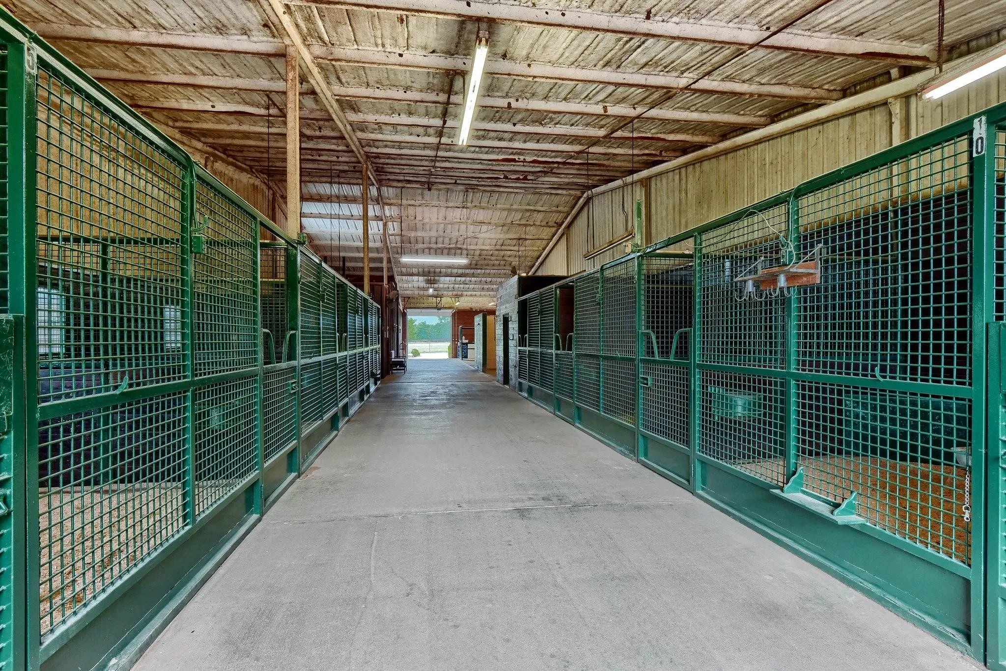 View of horse barn
