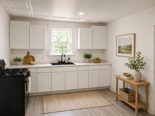 Virtually staged kitchen