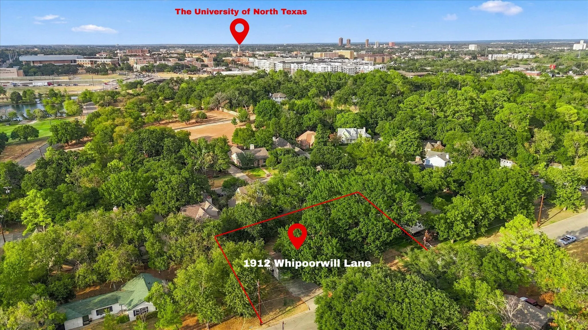 Close to UNT and I-35