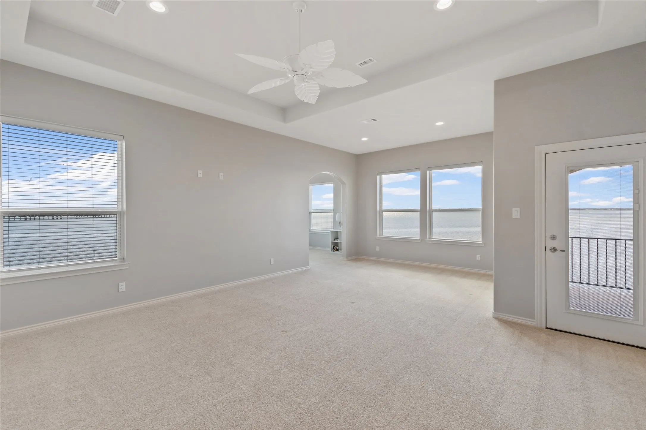 Bedroom 2 with separate sitting area and balcony access would also make a great bunk room