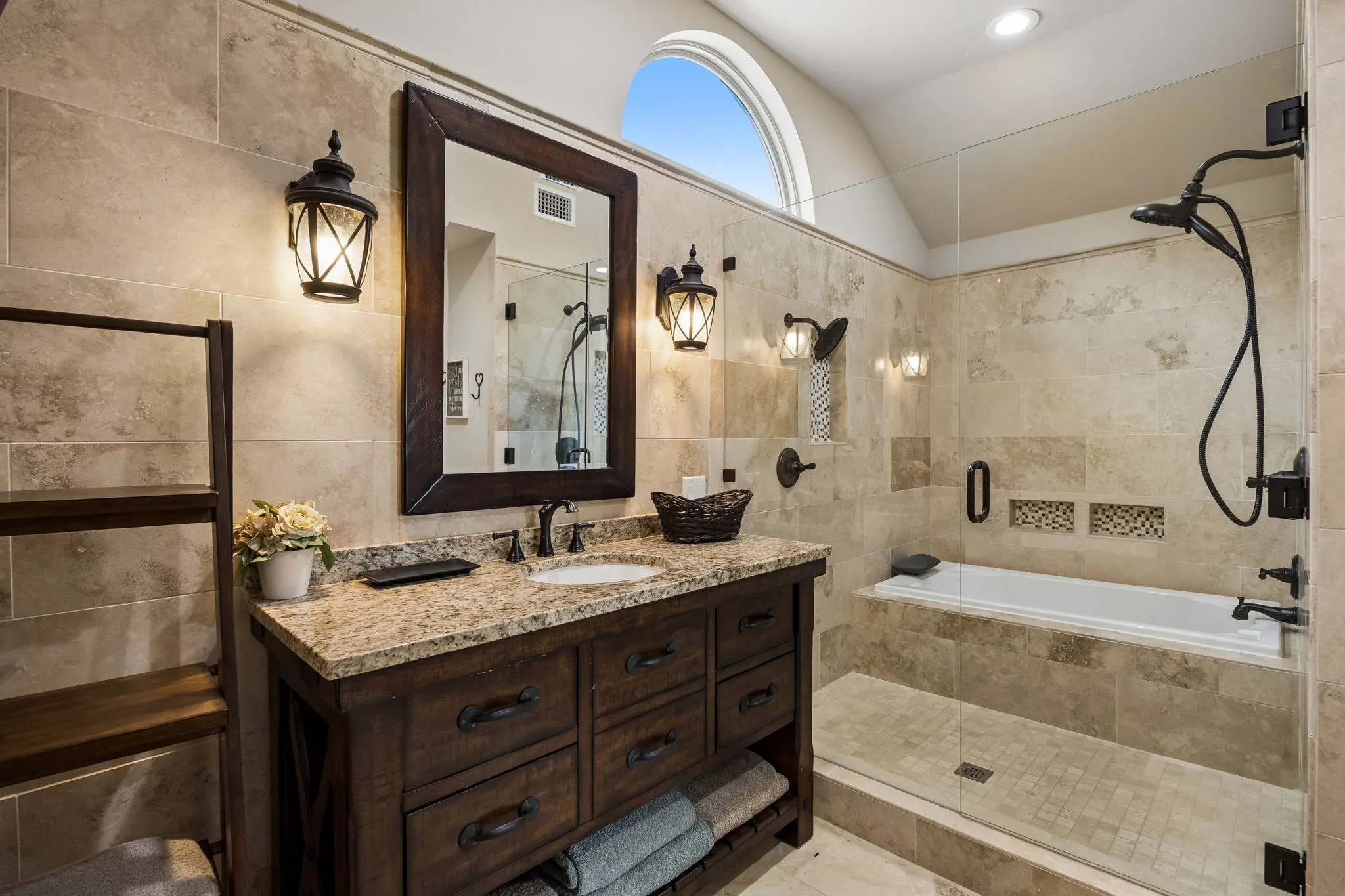 Fully Restored Primary Bath in Guest House