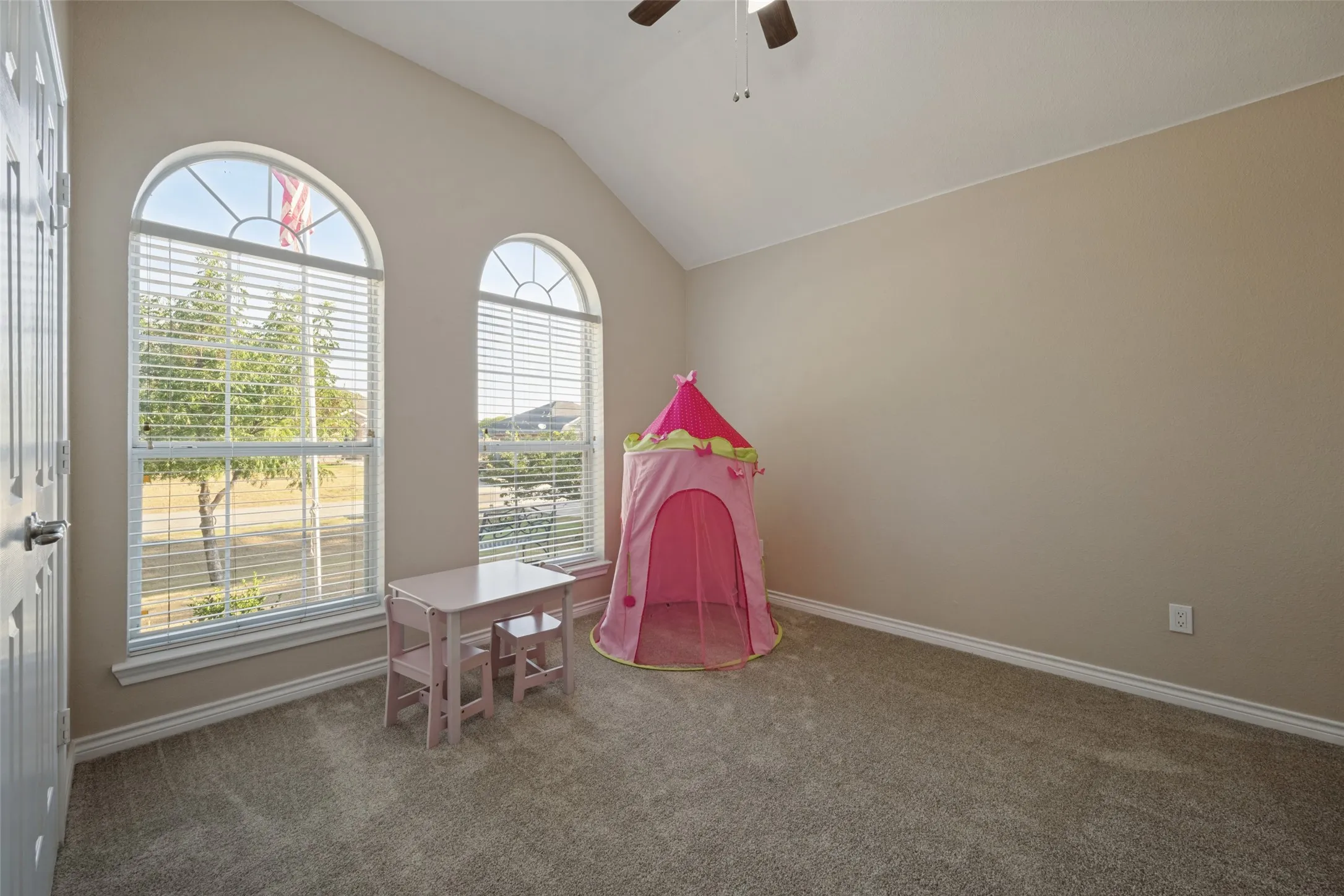bedroom being used as a play room