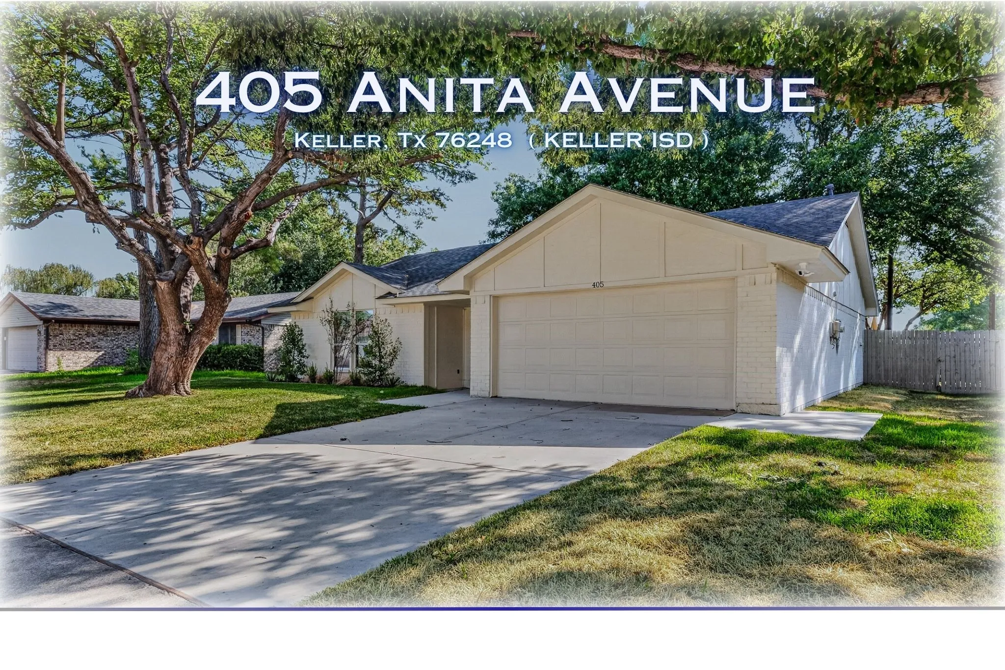 Single Family Residence For Sale in Tarrant County , 405 Anita Avenue, Keller, Texas 76248, 3 Bedroom, 2 Bathroom, 2 Garage spaces, 1,392 Sqft, built in 1978, mls#21389774, Real Estate Agent in Keller, Homes For Sale in Tarrant county, Homes For Sale in Keller, Realtor in Keller Texas, Real Estate Brokerage Independent Realty Texas, Luminita Cordes Realtor