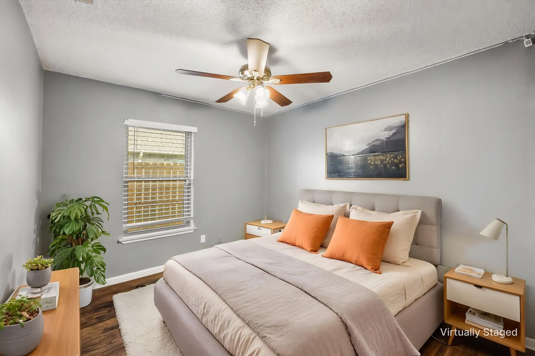 Virtually staged photo - Secondary bedroom.