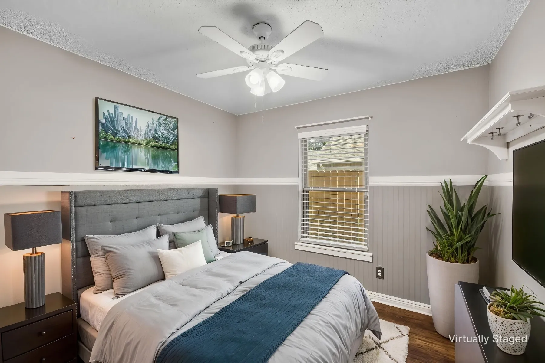 Virtually staged photo - Secondary bedroom.