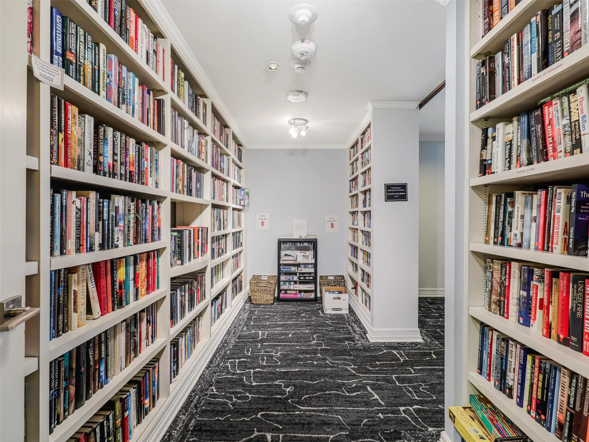 Lending library is one of the many amenities in Preston Tower!
