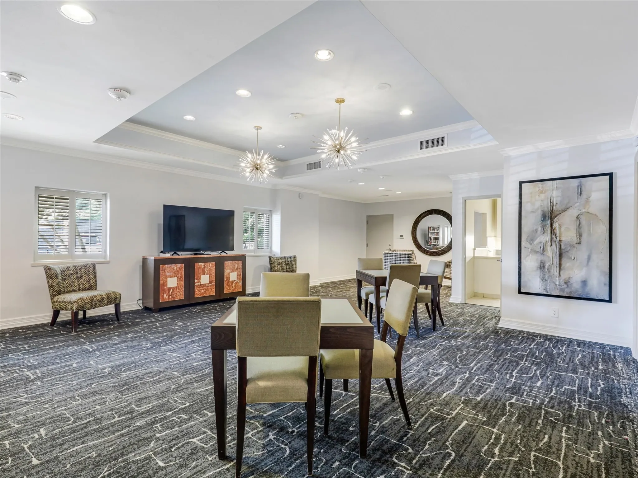 Preston Tower offers elevated, low-maintenance lifestyle: 24hr concierge & security, pool with fire pit & courtyard lounge, fitness center, tennis & pickleball court, dog park, community club room with library & car wash bay. First two floors offer on-site conveniences incl a coffee cafe, cocktail lounge, salons, barber shop, flower shop & more.