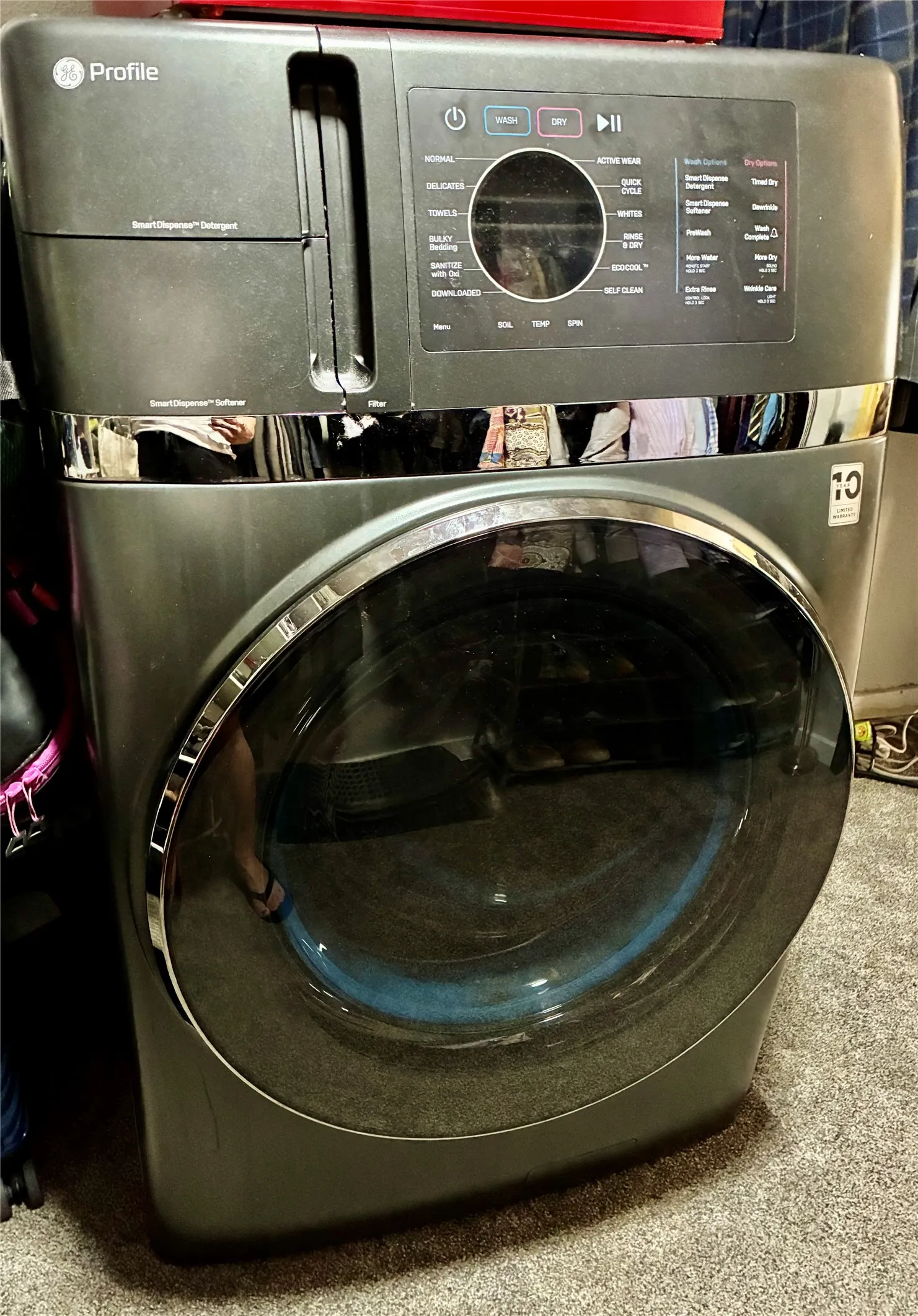 Seller loves this newer GE Profile combo washer & dryer. The convenience of having it in unit and it's an upgrade from their original, previous split system. You never have to switch over the laundry from the washer to the dryer! This machine does it all!