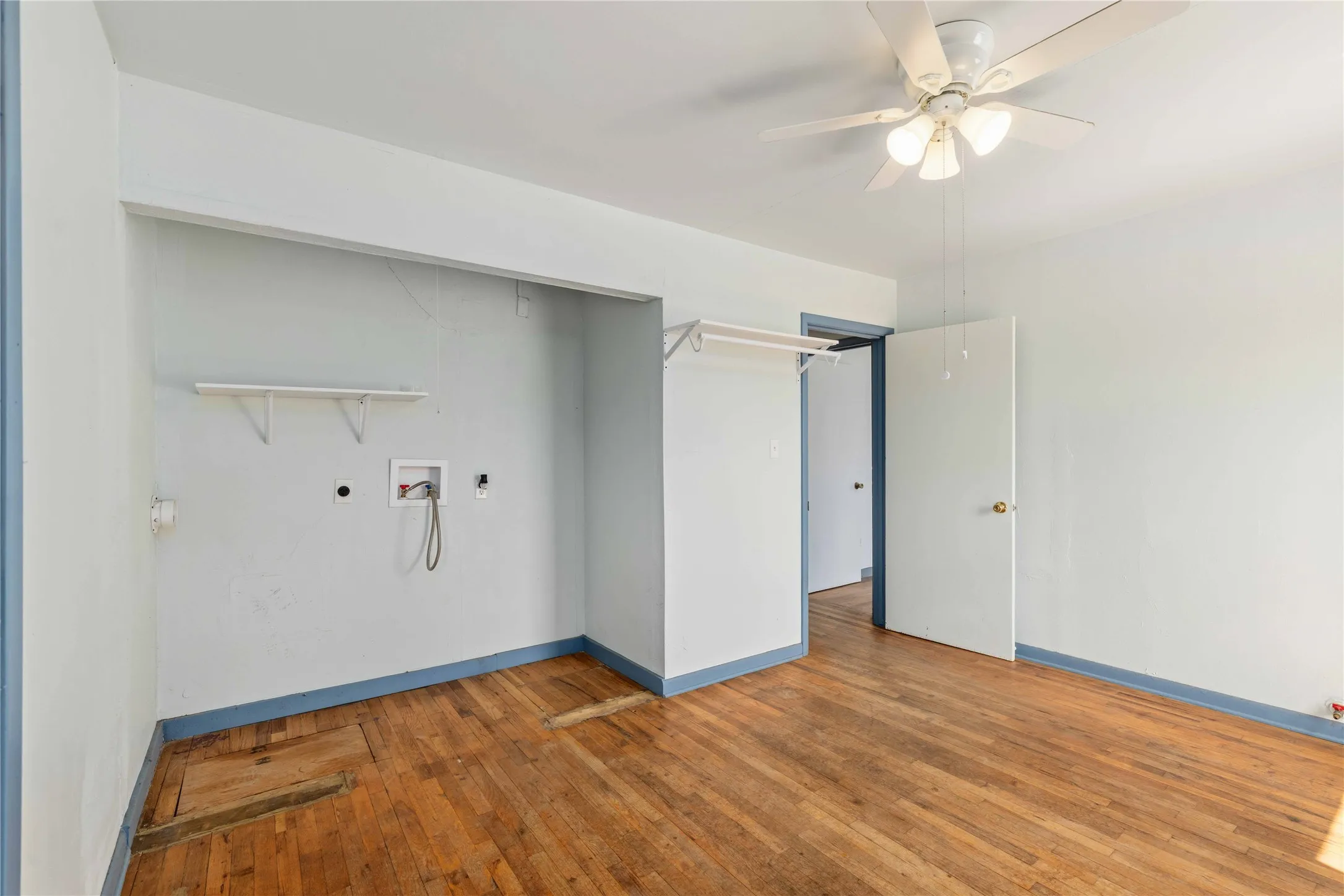 3rd bedroom has washer and dryer connections in the closet