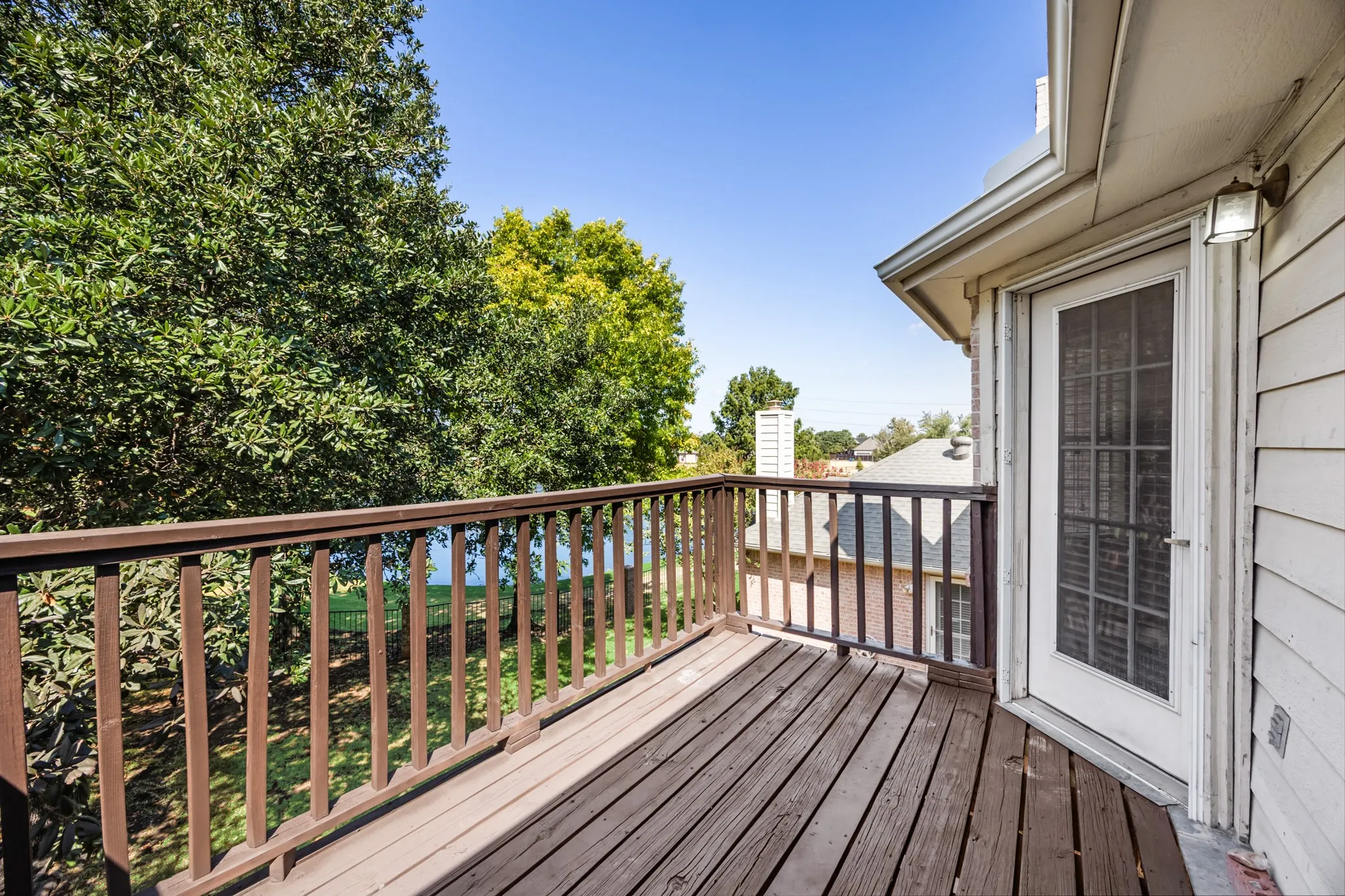 Upstairs Deck overlooking pond