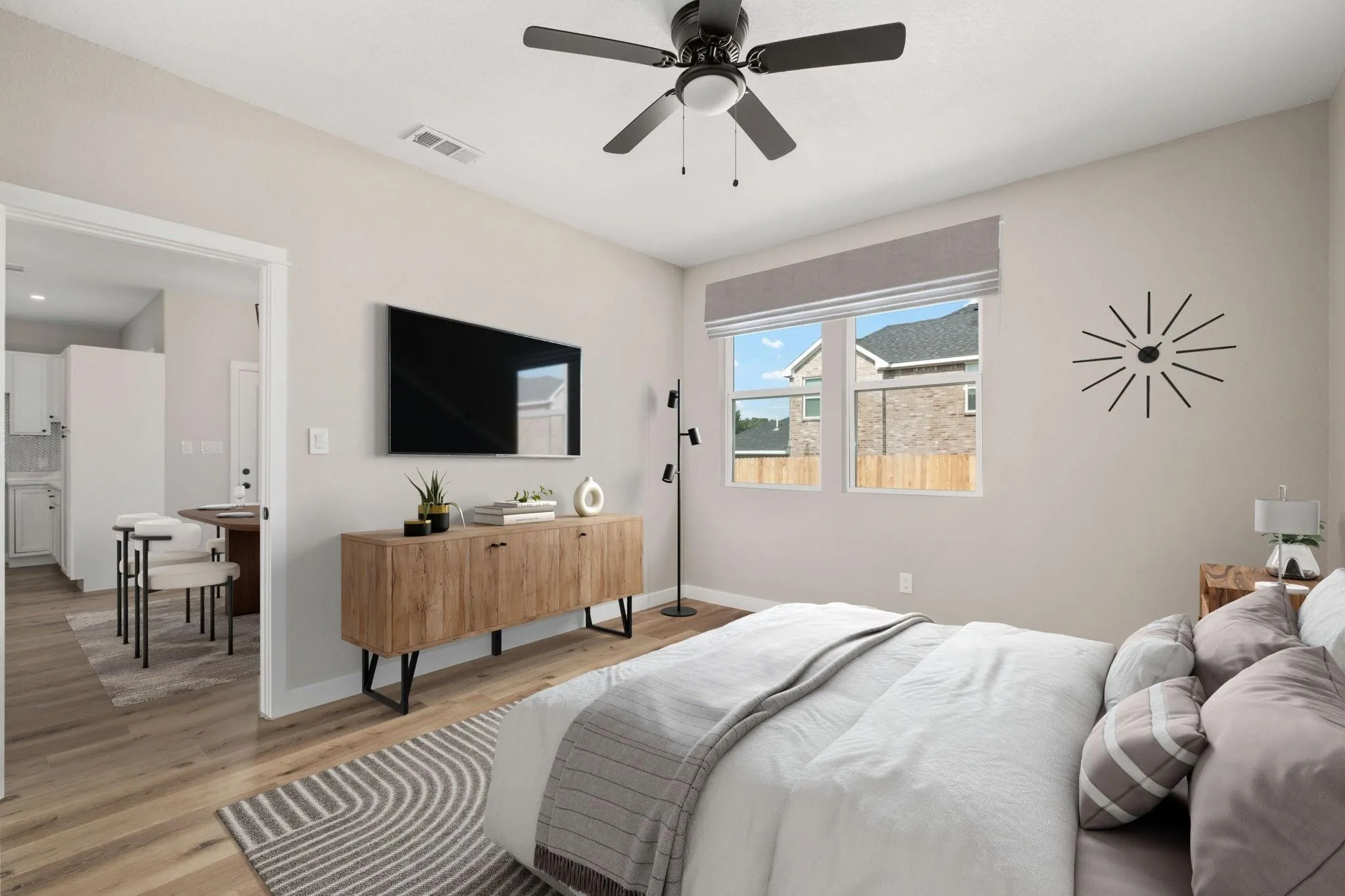 Primary Bedroom Virtually Stage *Fixtures may vary from floorplan to floorplan*