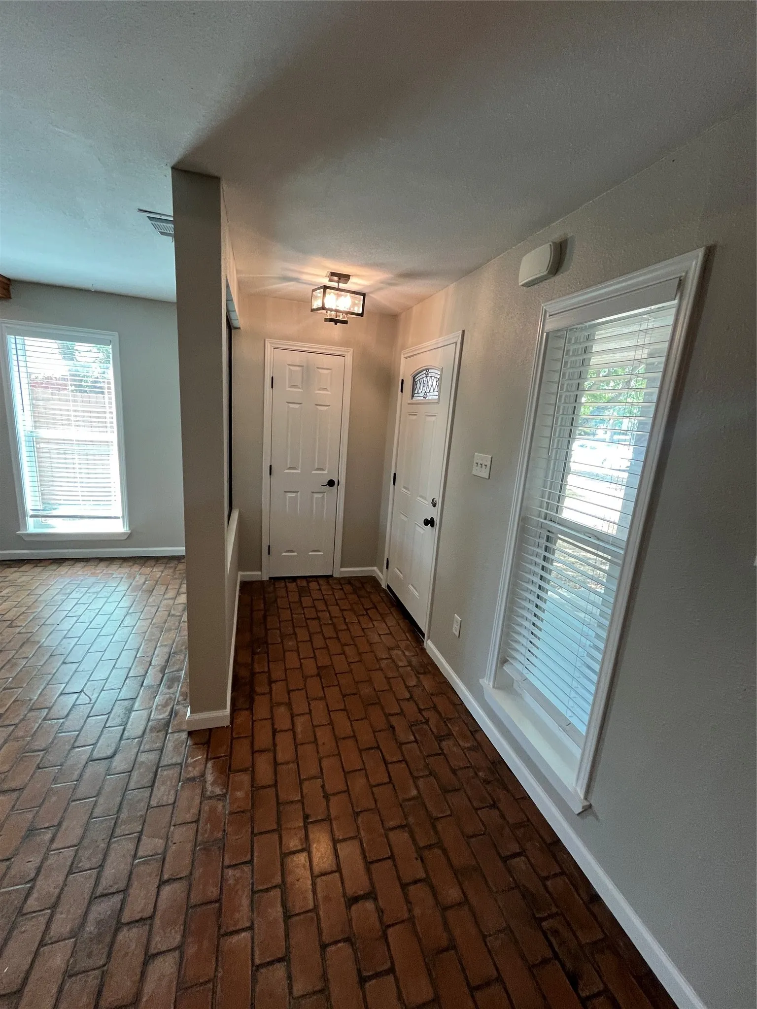 Brick flooring at entry
