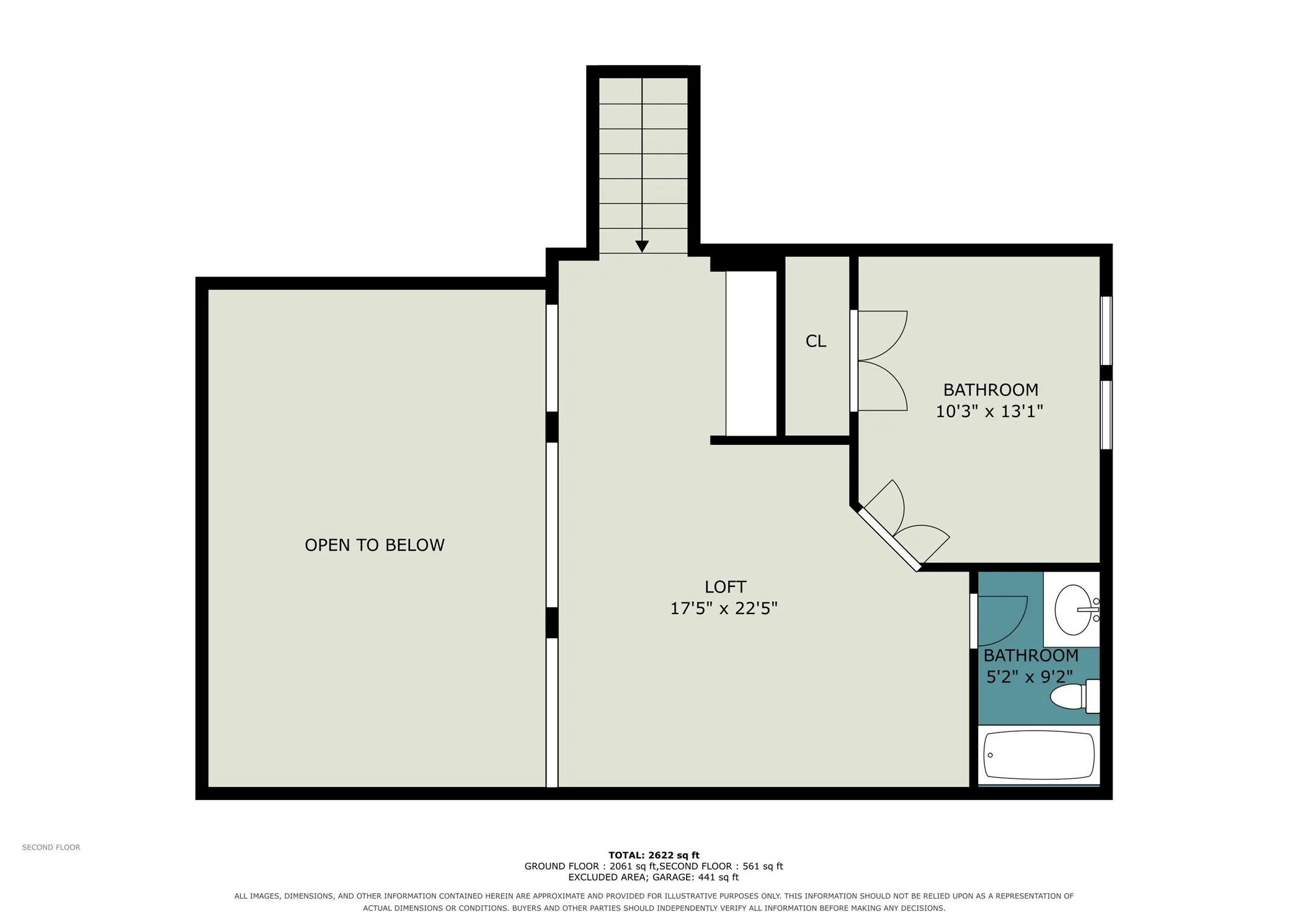 Floor plan - Upstairs