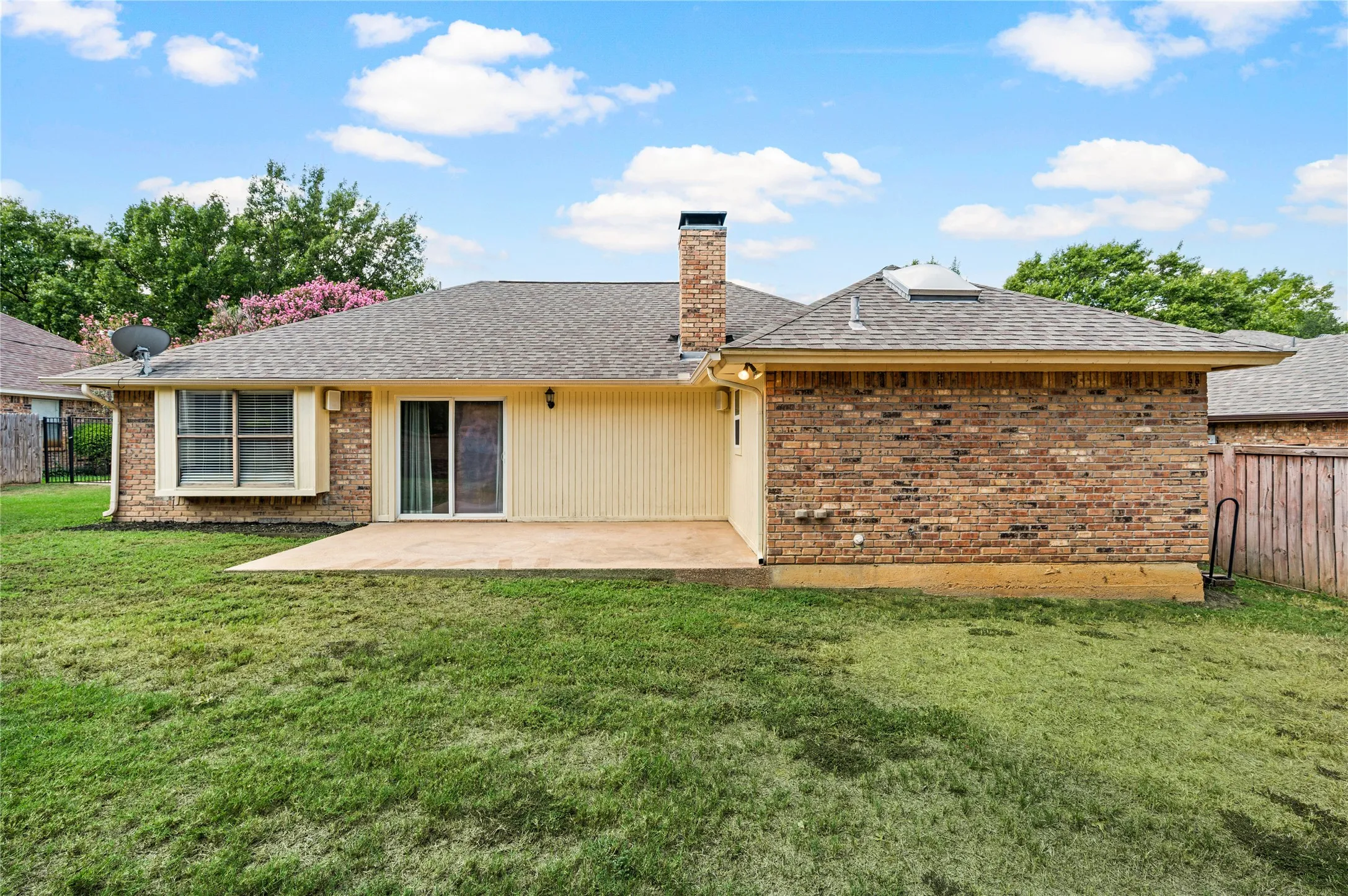 Yard photos have been digitally enhanced to depict green grass.