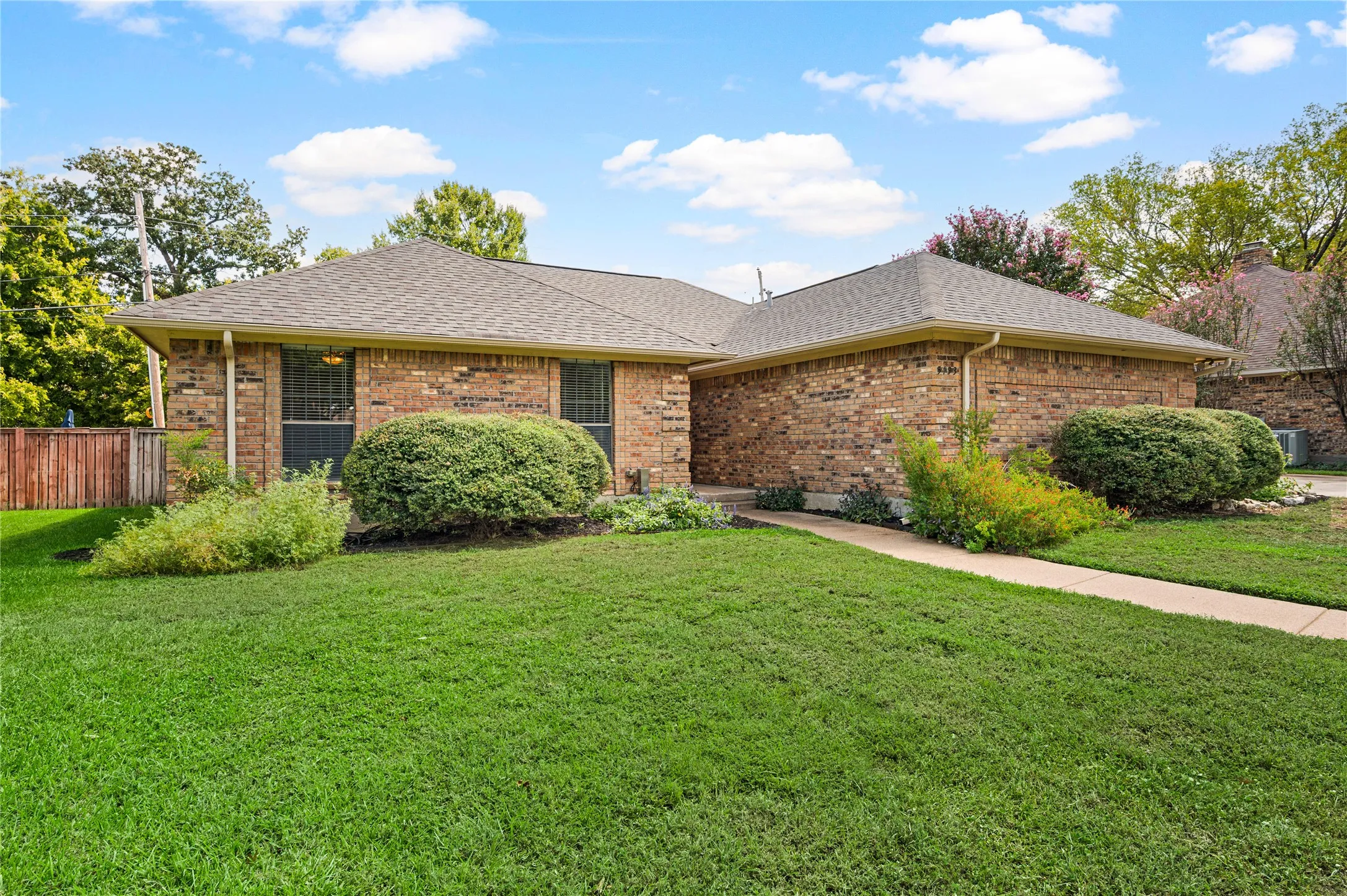 Yard photos have been digitally enhanced to depict green grass.