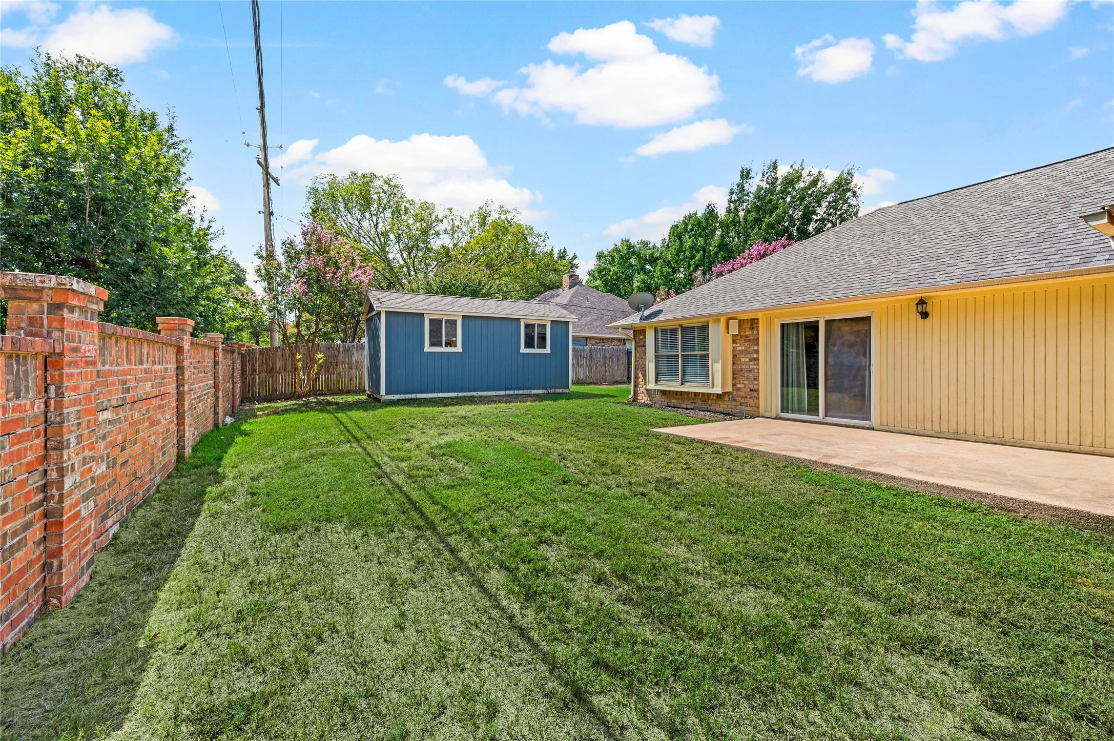 Yard photos have been digitally enhanced to depict green grass.