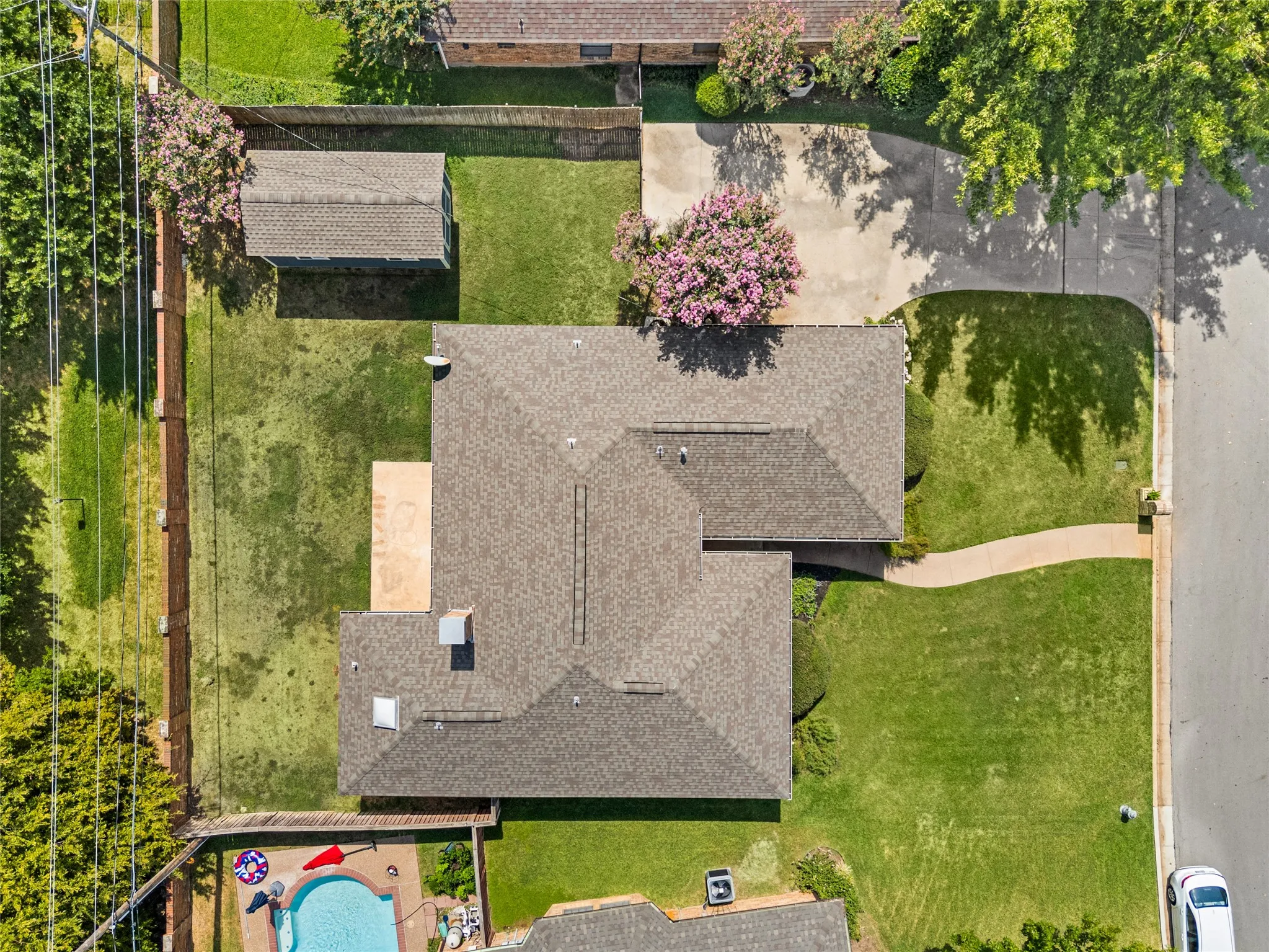 Yard photos have been digitally enhanced to depict green grass.