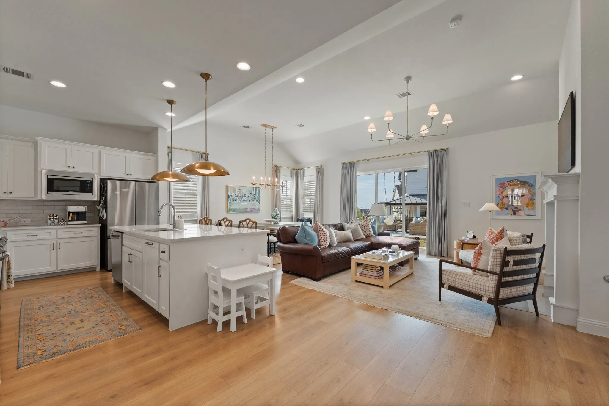 gorgeous kitchen with quartz counters, and designer fixtures