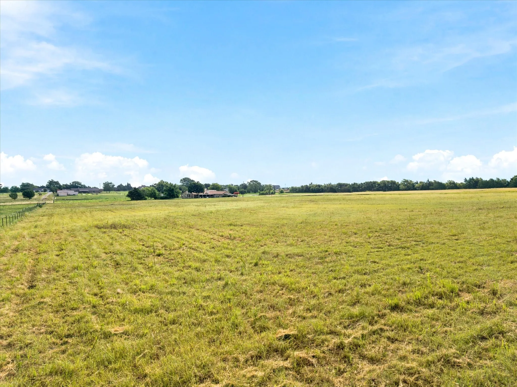 Looking east down the North boundary line