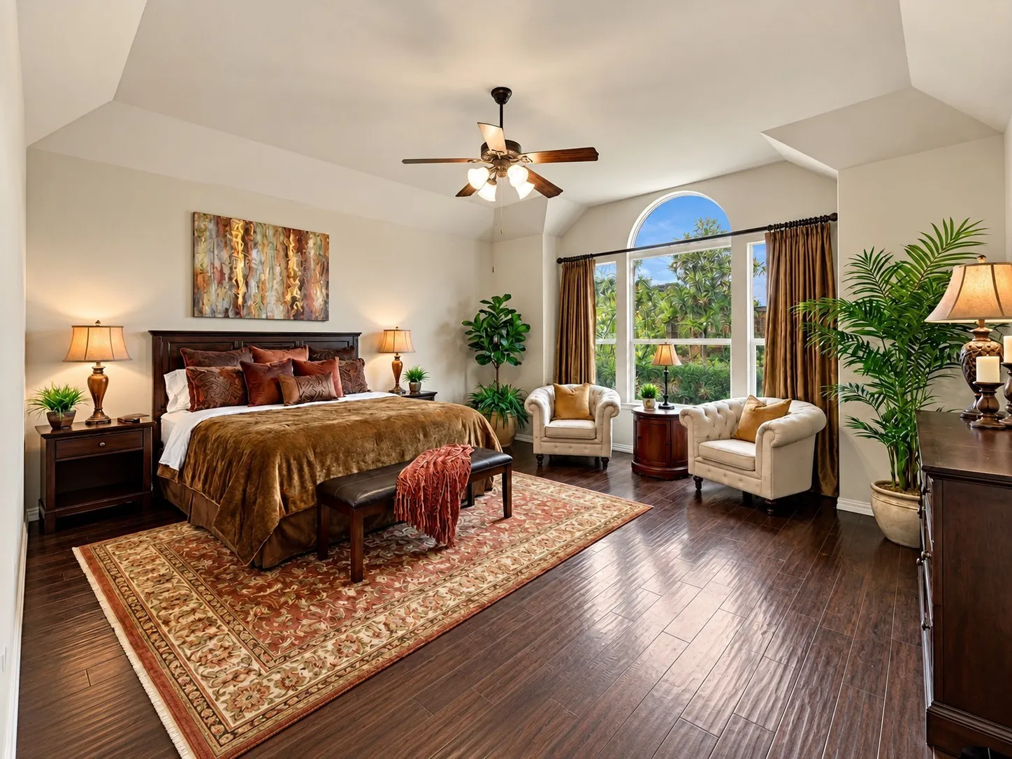 Primary Bedroom, 1st floor; digitally staged