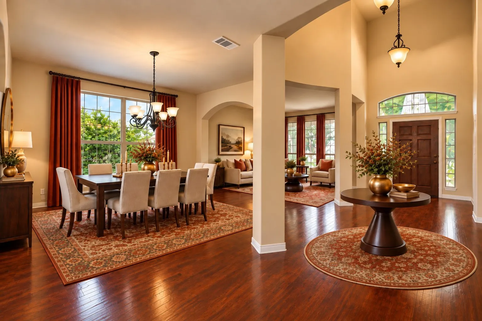 Formal Dining/Living; digitally staged