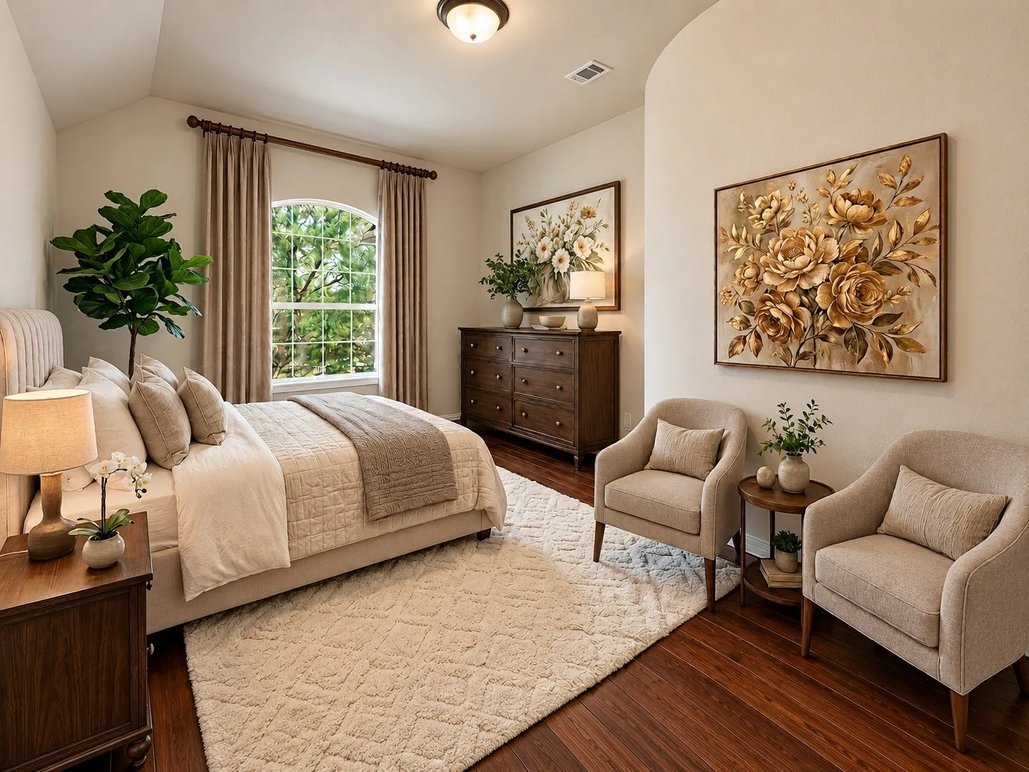 Separate Bedroom; digitally staged