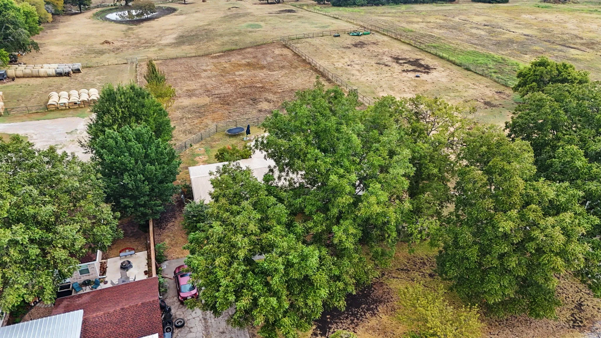 Aerial View of 1-Acre Property.