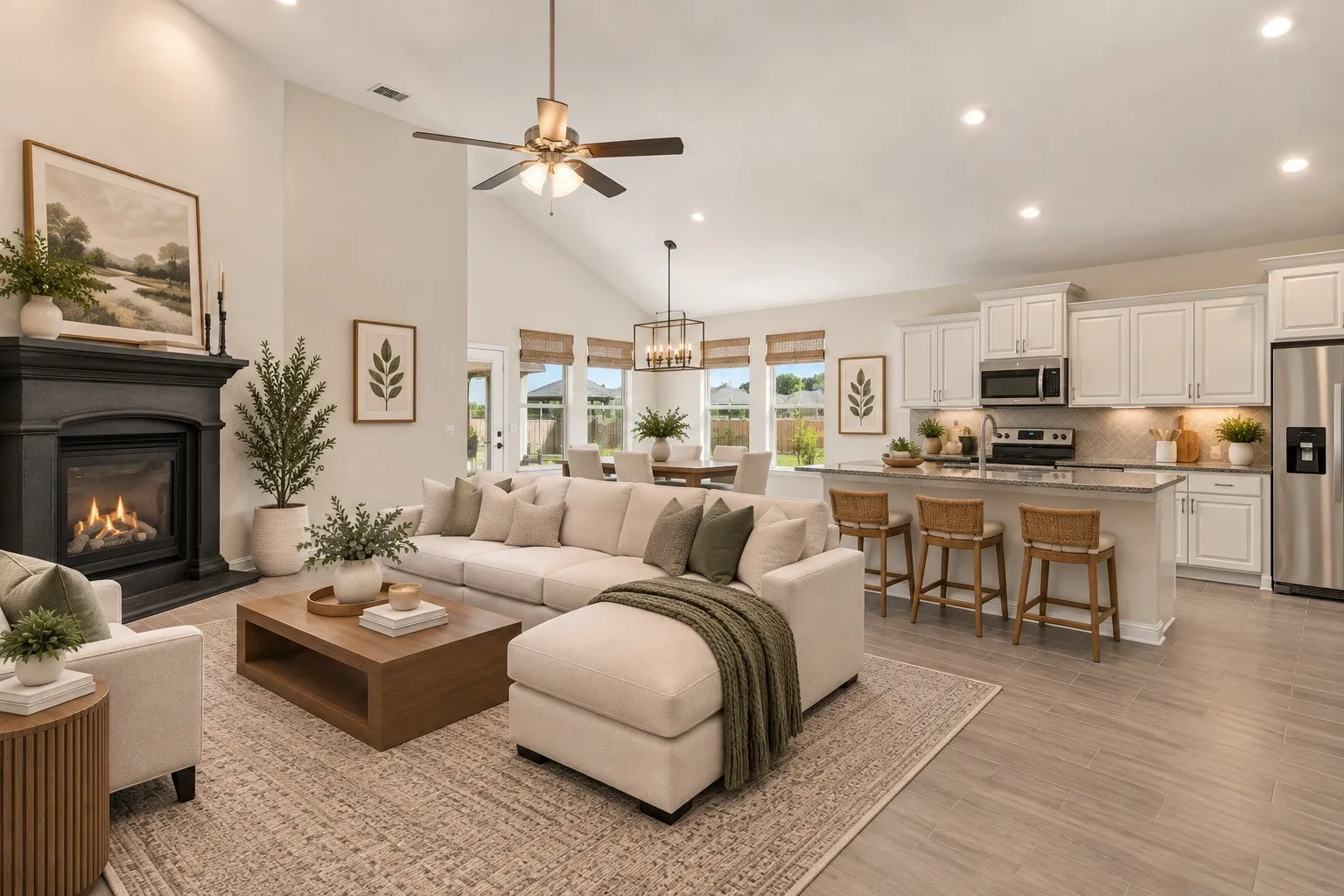VIRTUALLY STAGED / AI-GENERATED – Furnishings and decor shown are for visualization purposes only