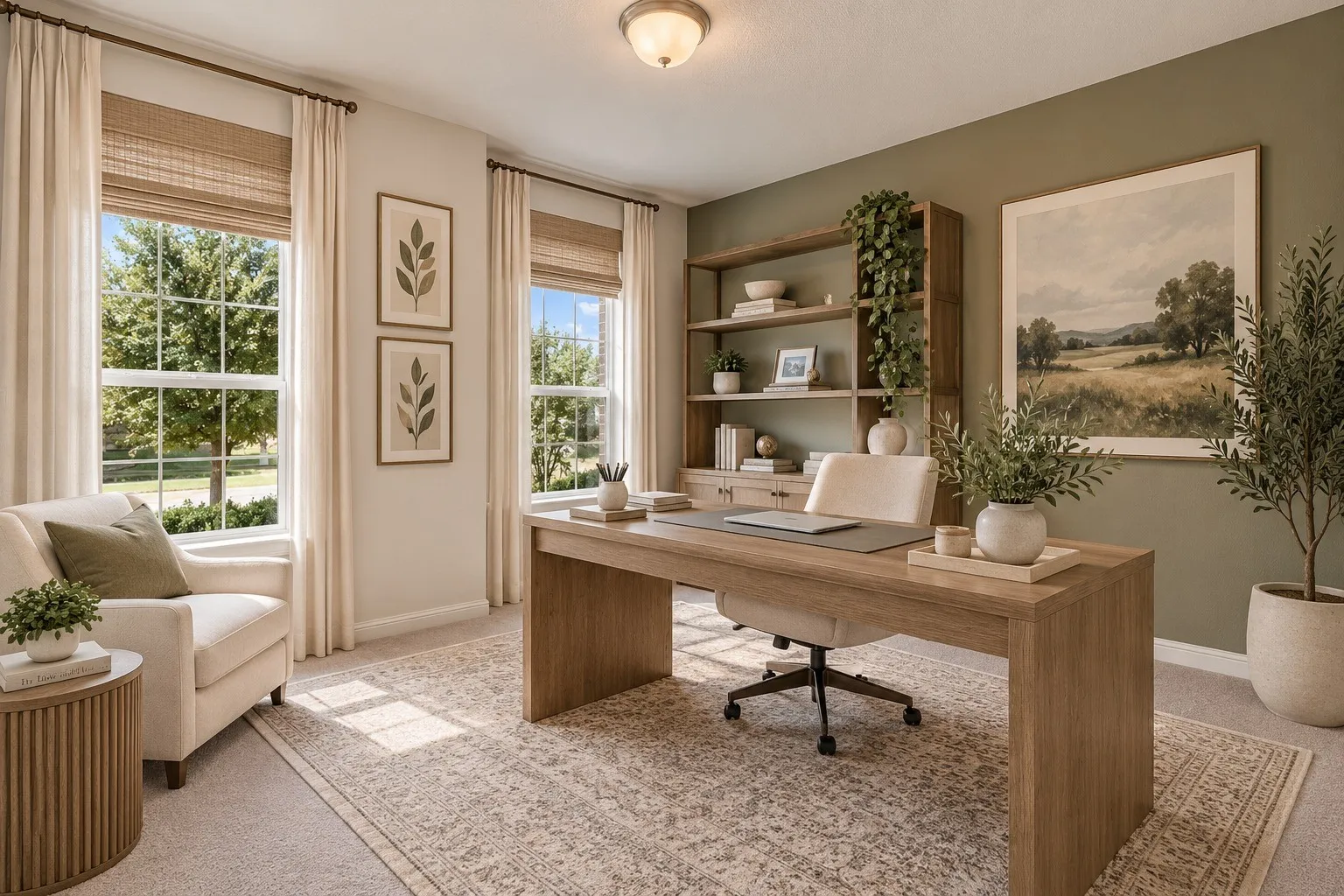 VIRTUALLY STAGED / AI-GENERATED – Furnishings and decor shown are for visualization purposes only