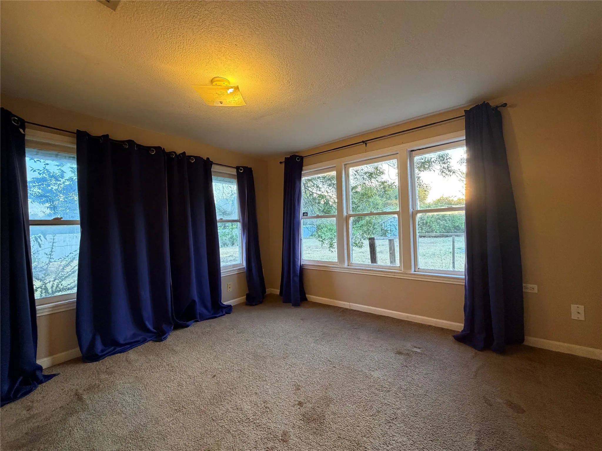 In back of house for extra privacy