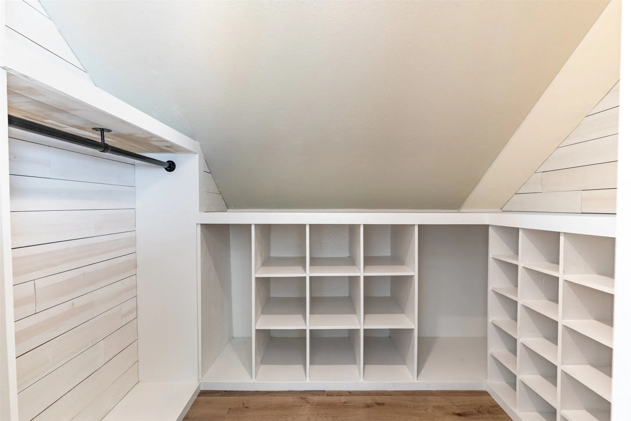 Primary closet with built-ins.