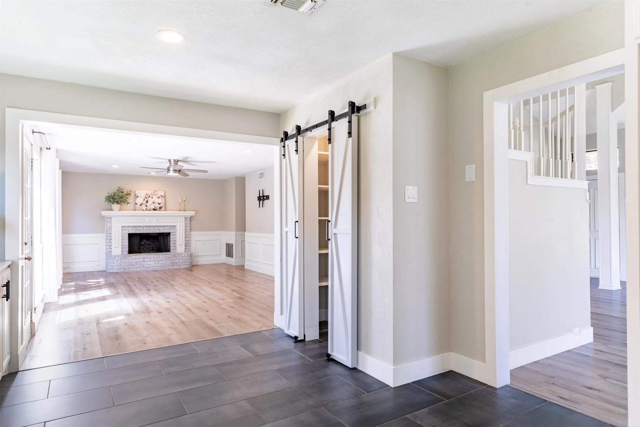 Kitchen opens effortlessly to family room. Ideal for entertaining!