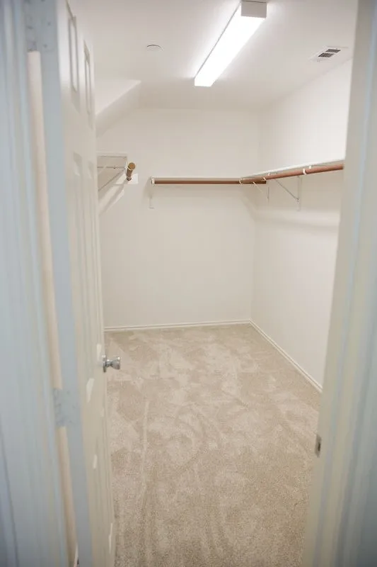 Very spacious master closet.