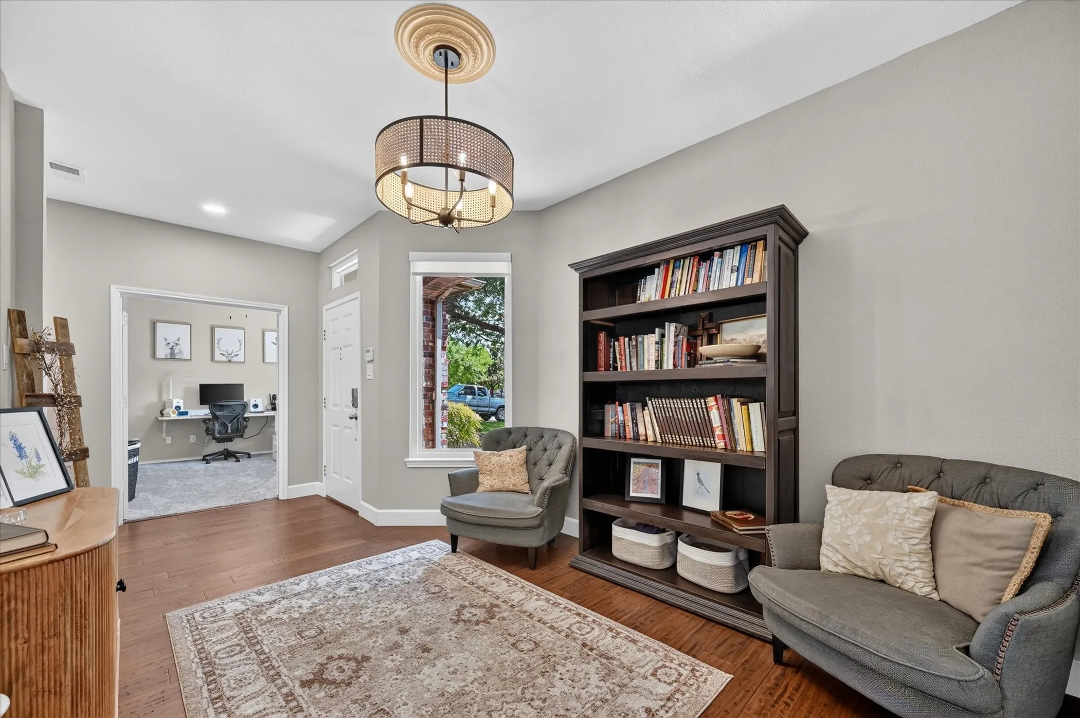 This second living or den could also be a formal dining room
