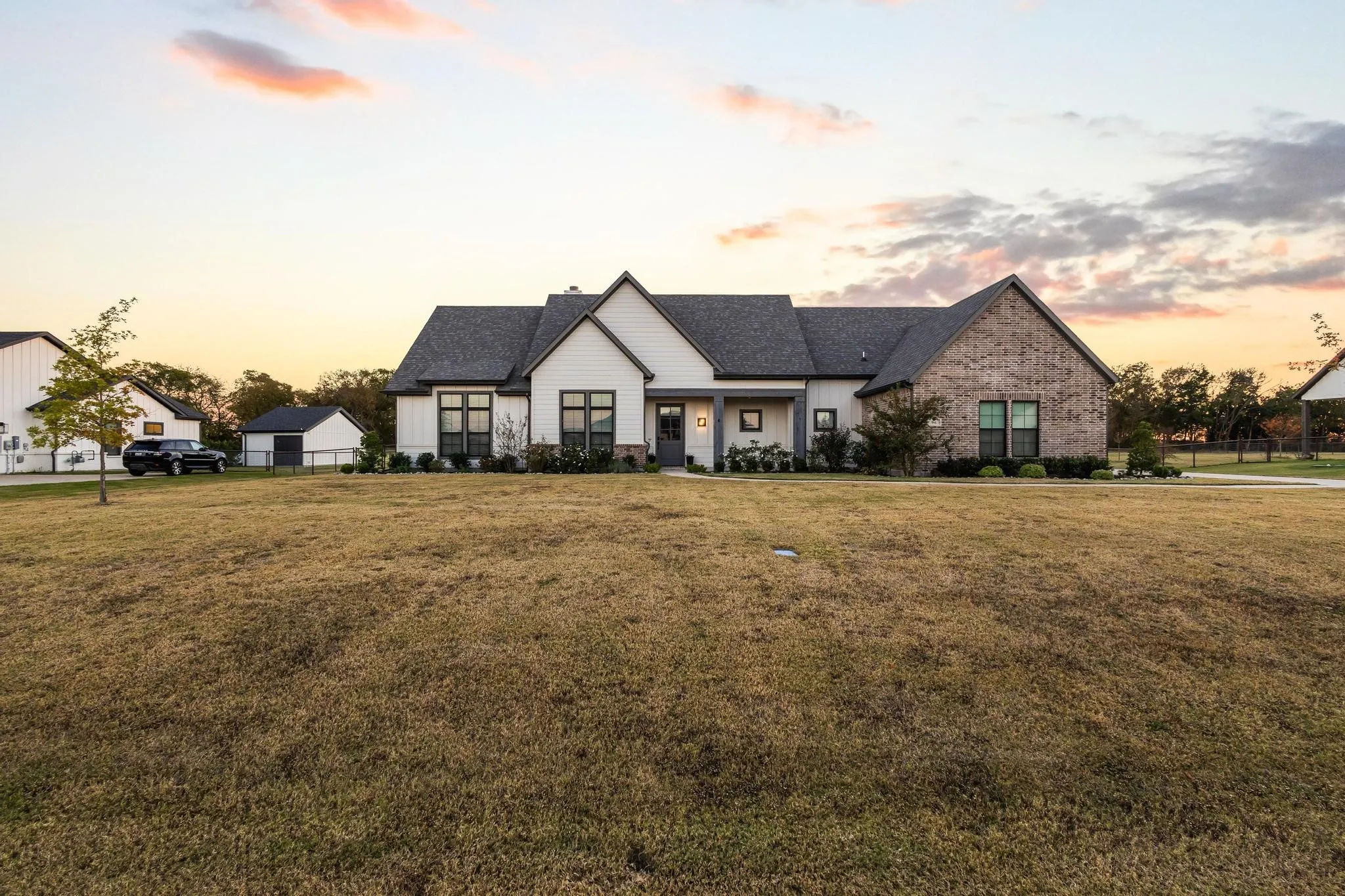 View of front of property featuring covered porch