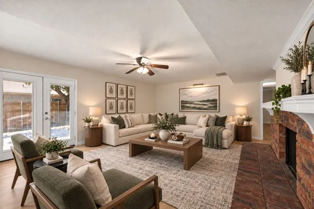 Family Room Virtually Staged